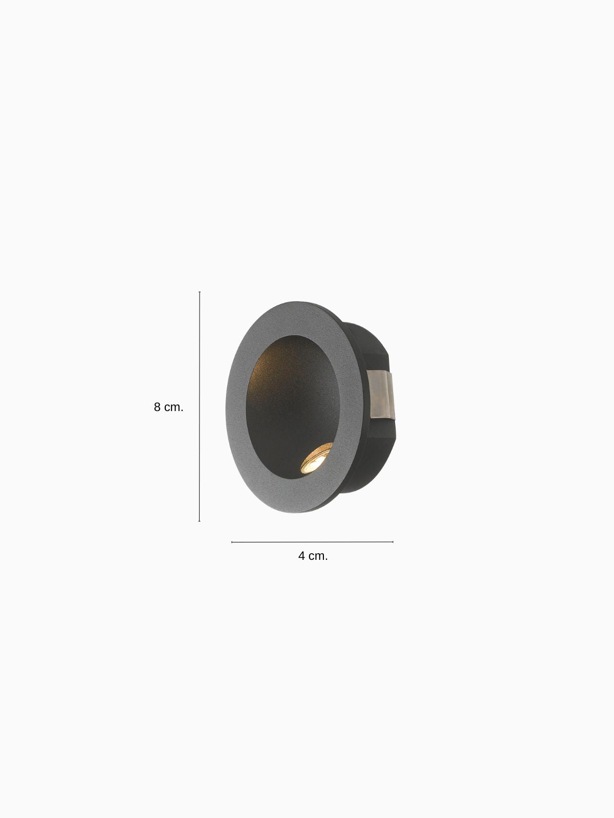 Segnapassi da esterno LED Onyx rotondo in alluminio, colore nero-4