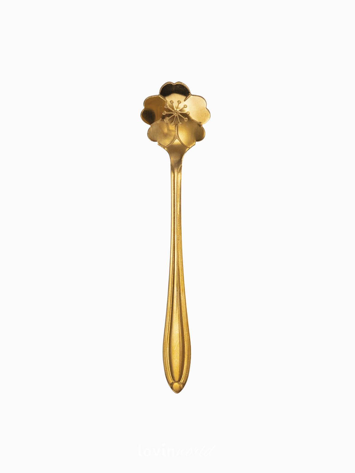 Set 6 cucchiaini fiore Luxury in colore oro-6