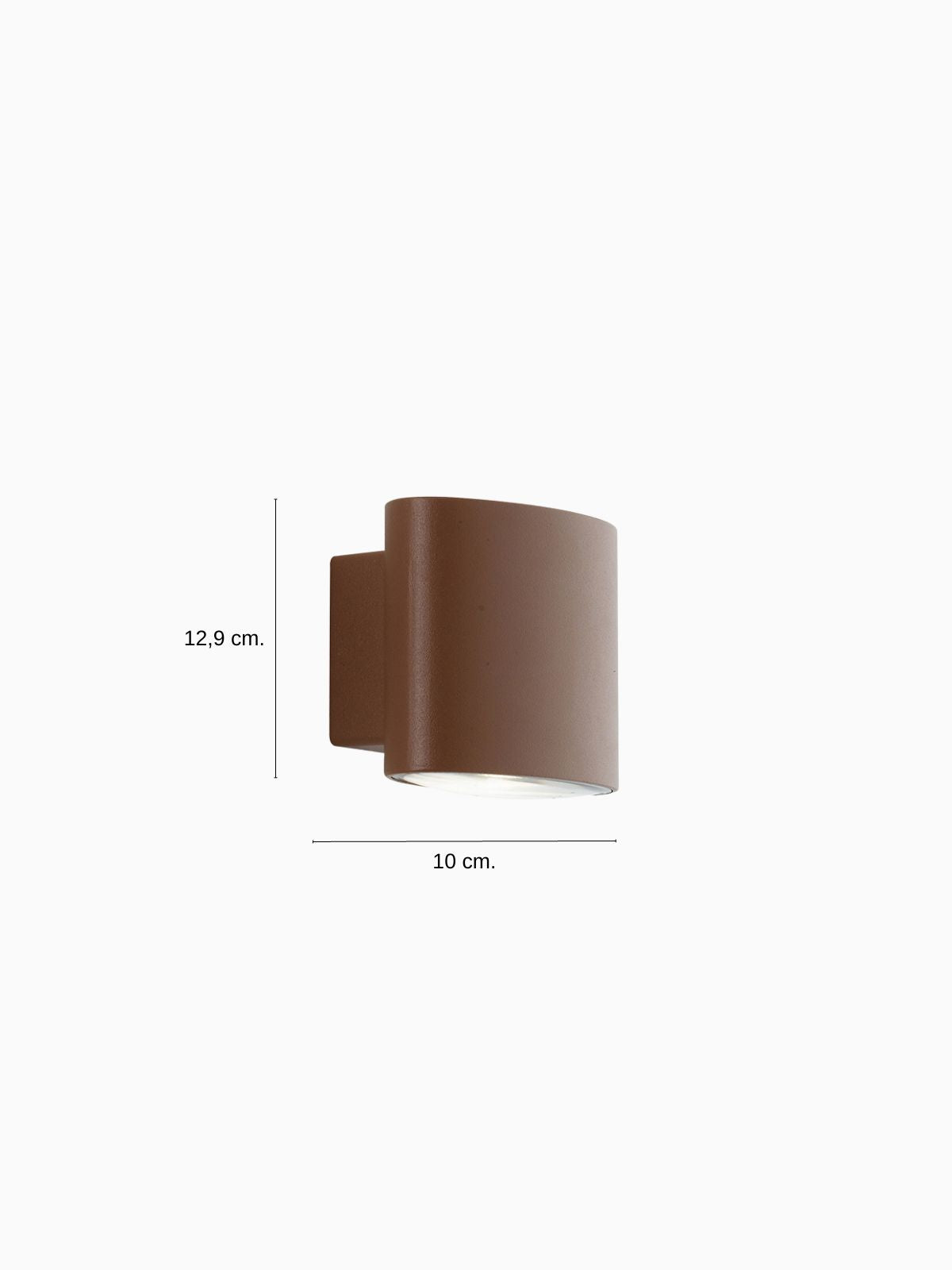 Applique da esterno Led Boxter in alluminio, colore marrone-4