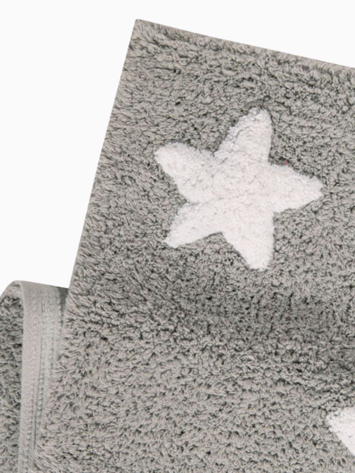Tappeto lavabile per bambini Stars in colore grigio 120x160 cm.-3