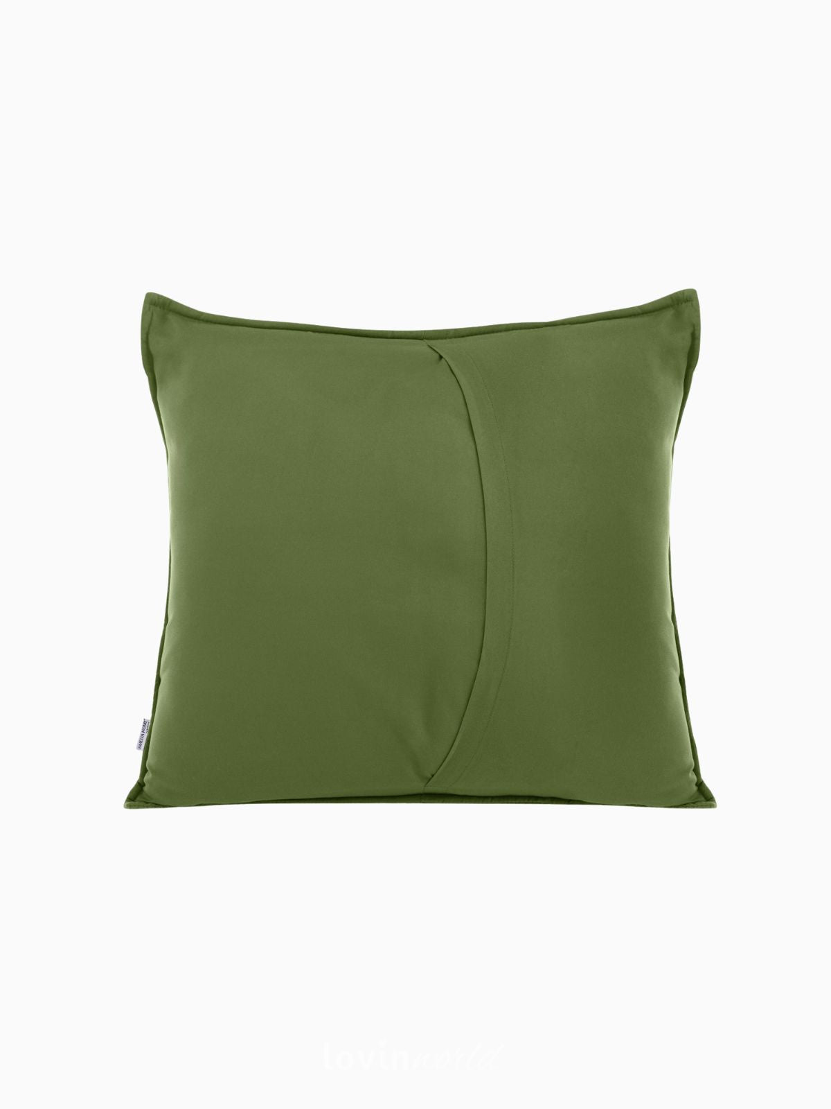Cuscino decorativo in velluto Palsha, colore verde 45x45 cm.-2