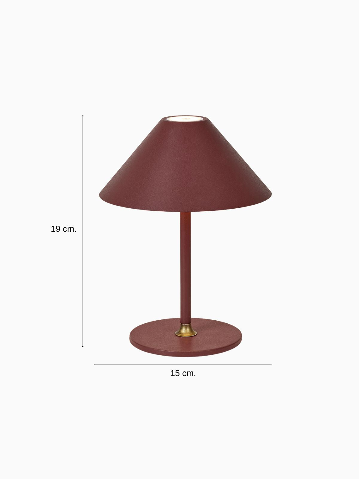 Lampada da tavolo Hygge, in colore rosso mattone-4