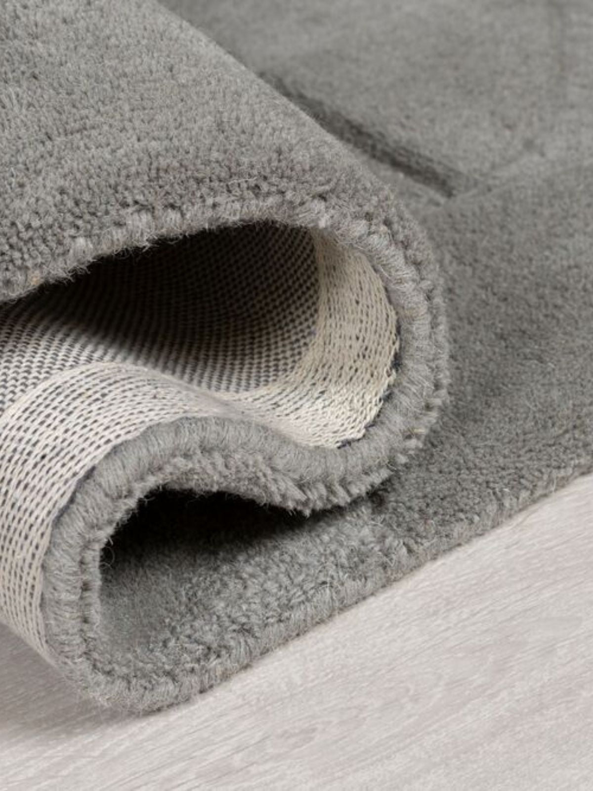 Tappeto rotondo Gigi in lana, colore grigio 160x160 cm.-5