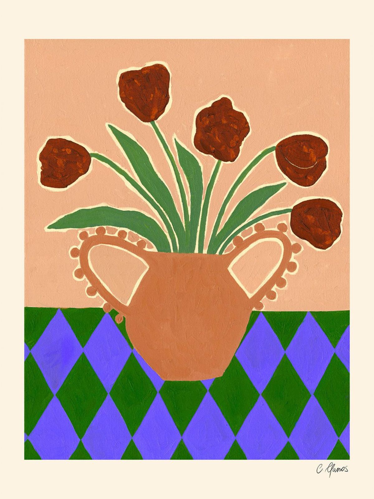 Poster Red Tulips by Carla Llanos-5