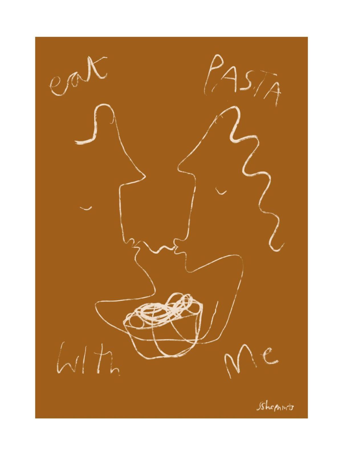 Poster Eat Pasta by Ruby Hughes-5