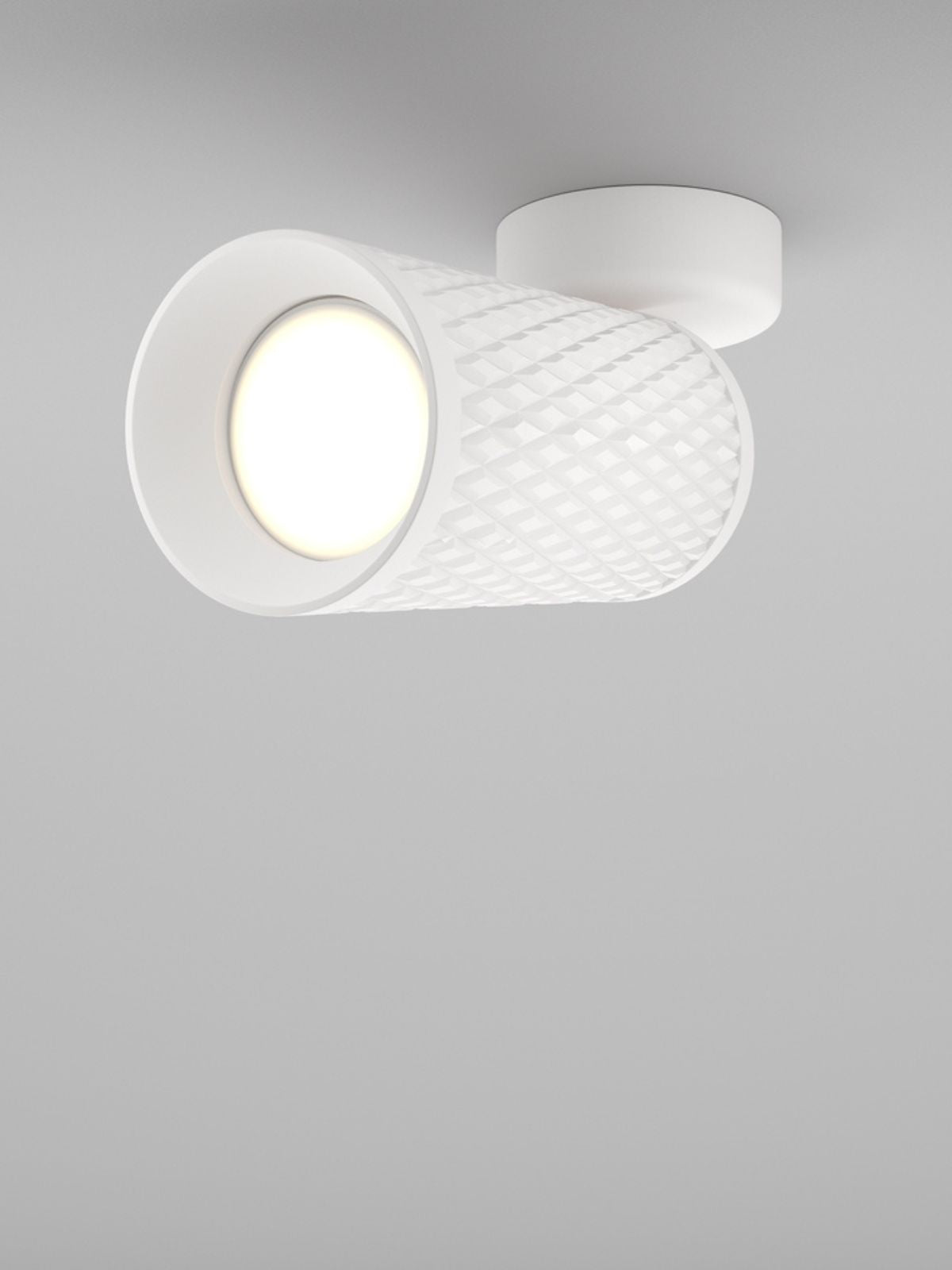 Lampada da soffitto Focus Design, in colore bianco-4