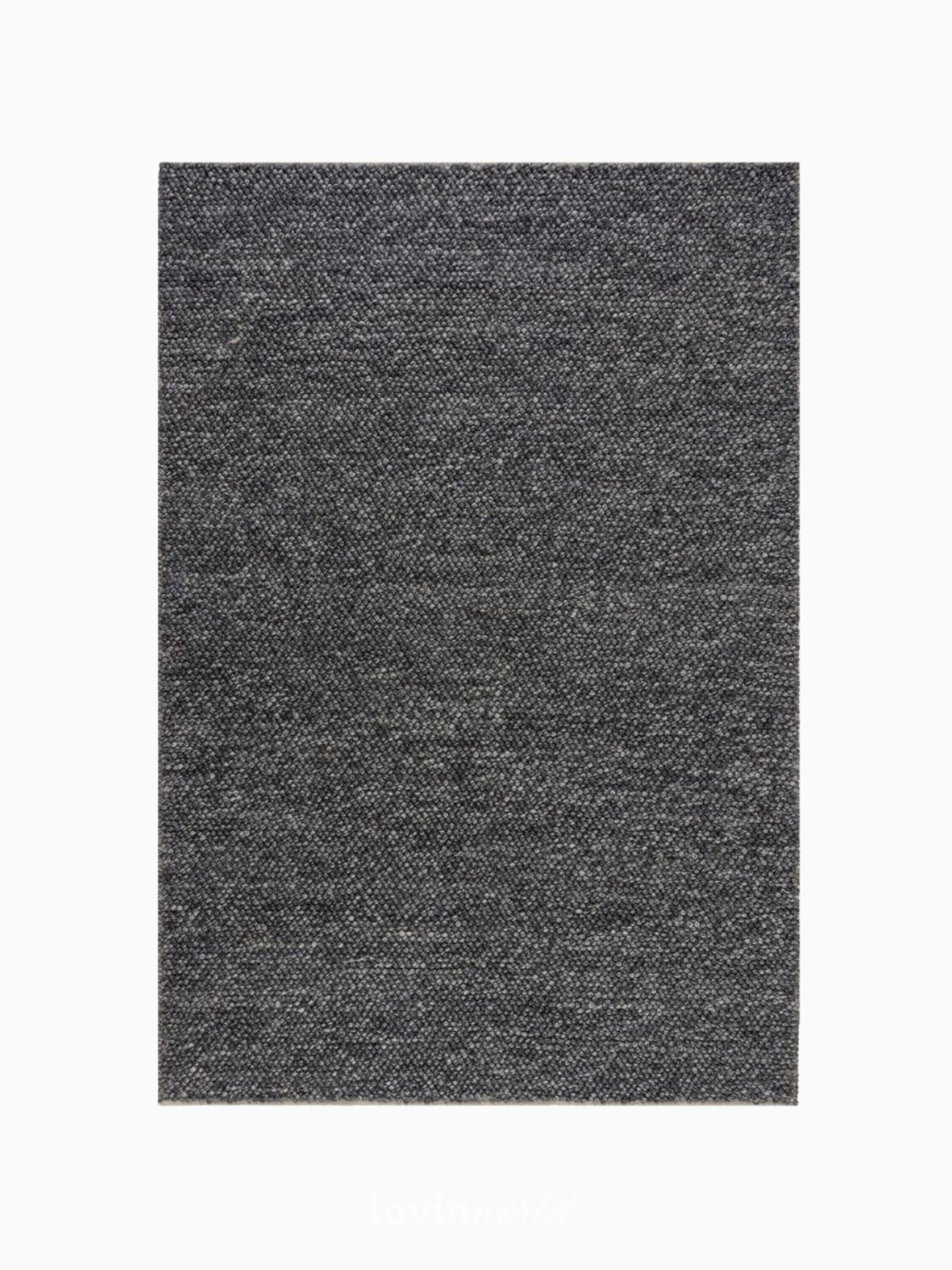Tappeto di design MInerals in lana, colore grigio scuro-1