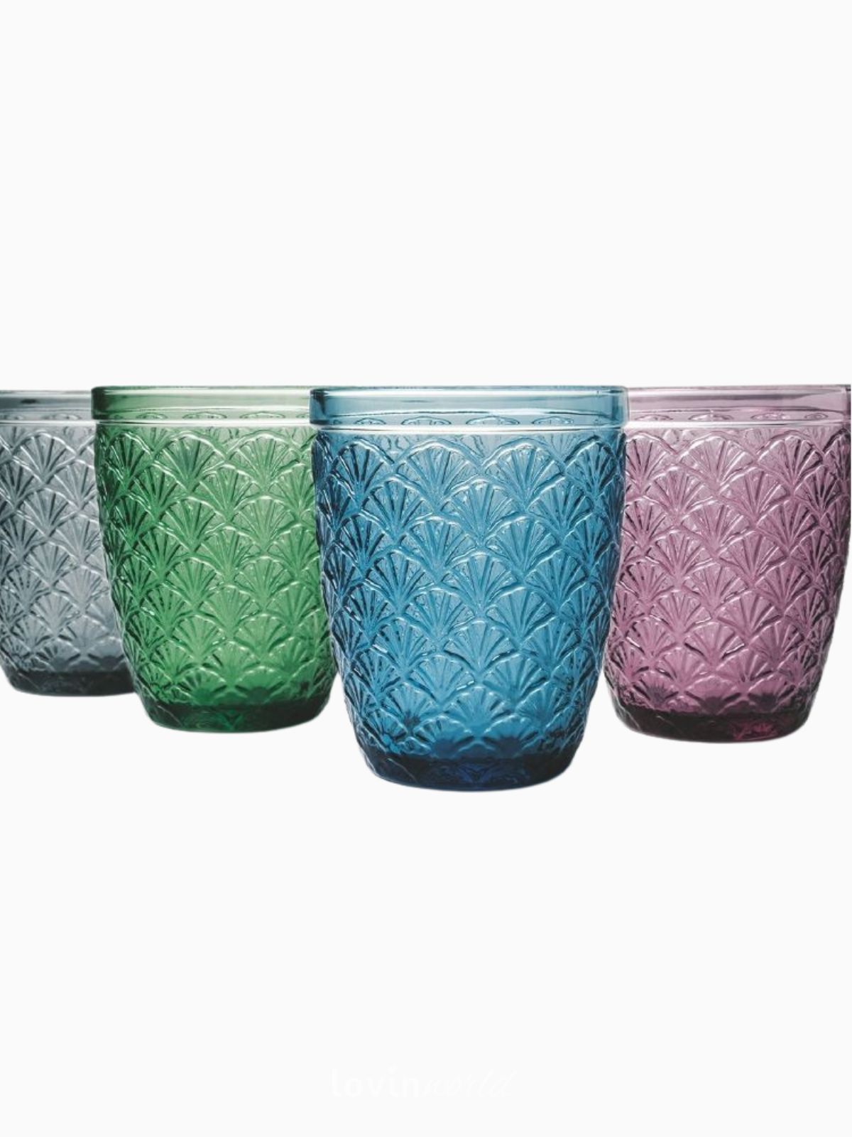 Set 4 Bicchieri Deco, in multicolore 24 cl-6