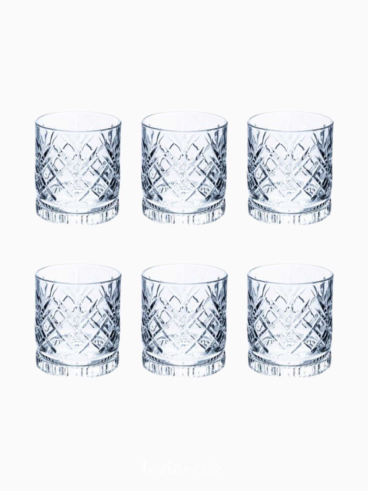Set 6 Bicchieri acqua Classic Flowers in vetro 40 cl-3