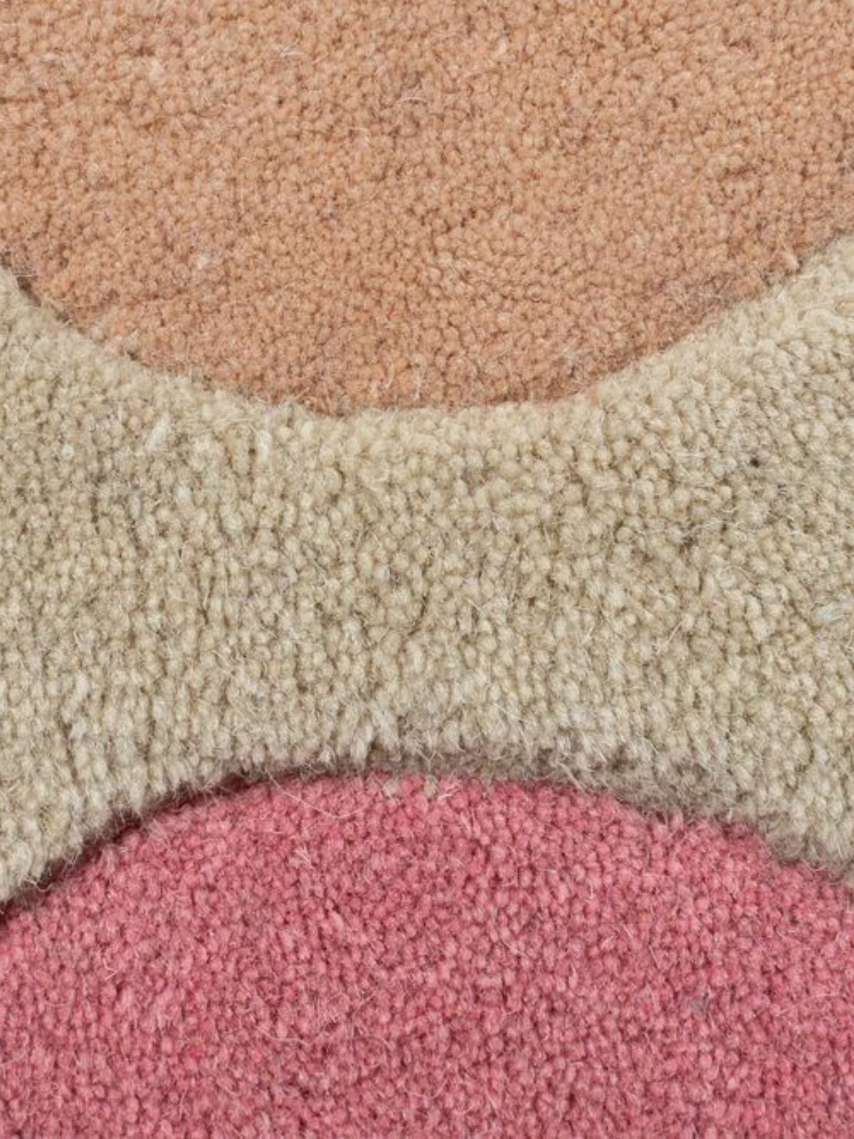 Tappeto rotondo di design Rosella in lana, multicolore 160x160 cm.-5