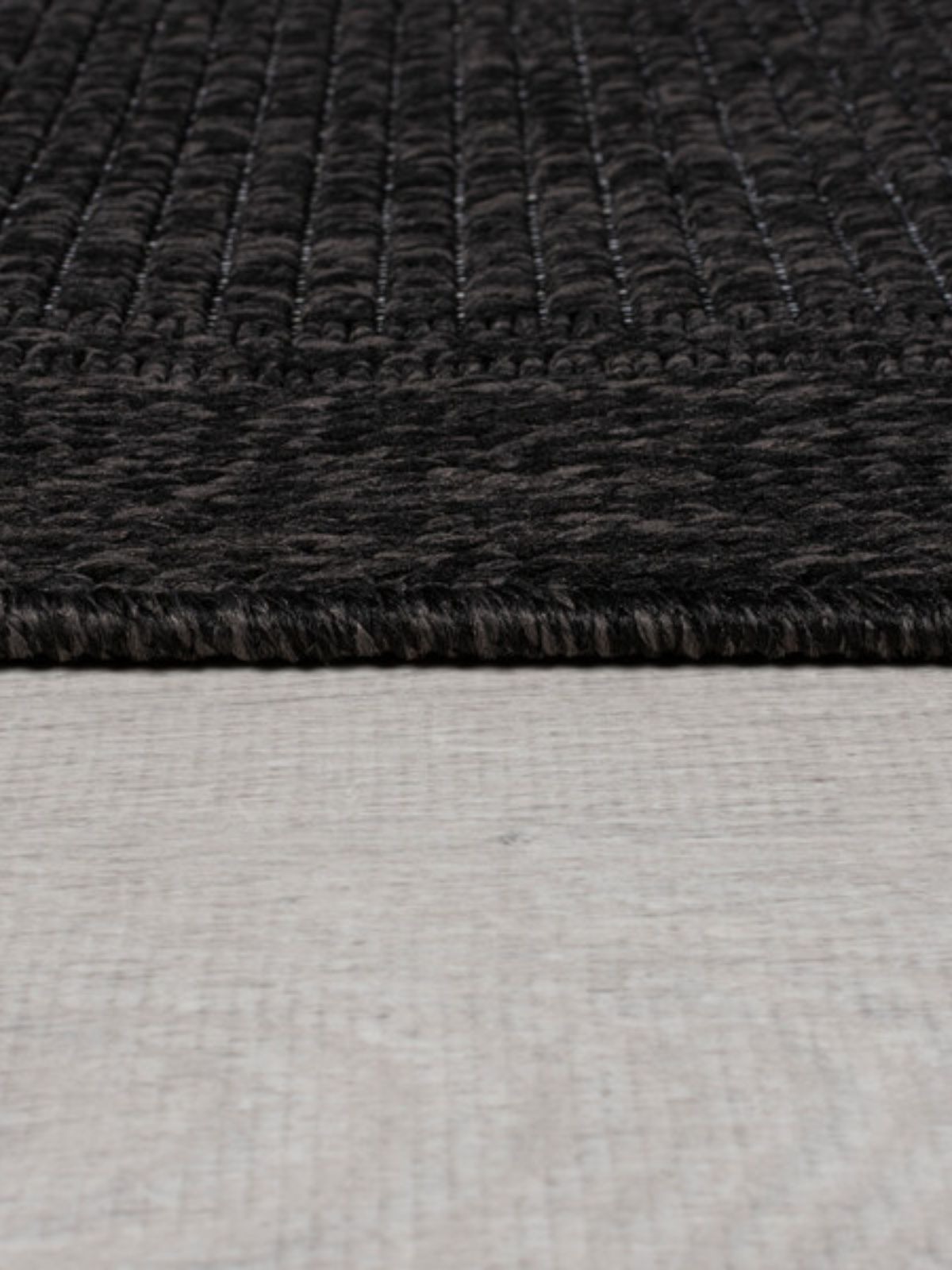 Tappeto di design Weave Outdoor in iuta, colore carbone-7