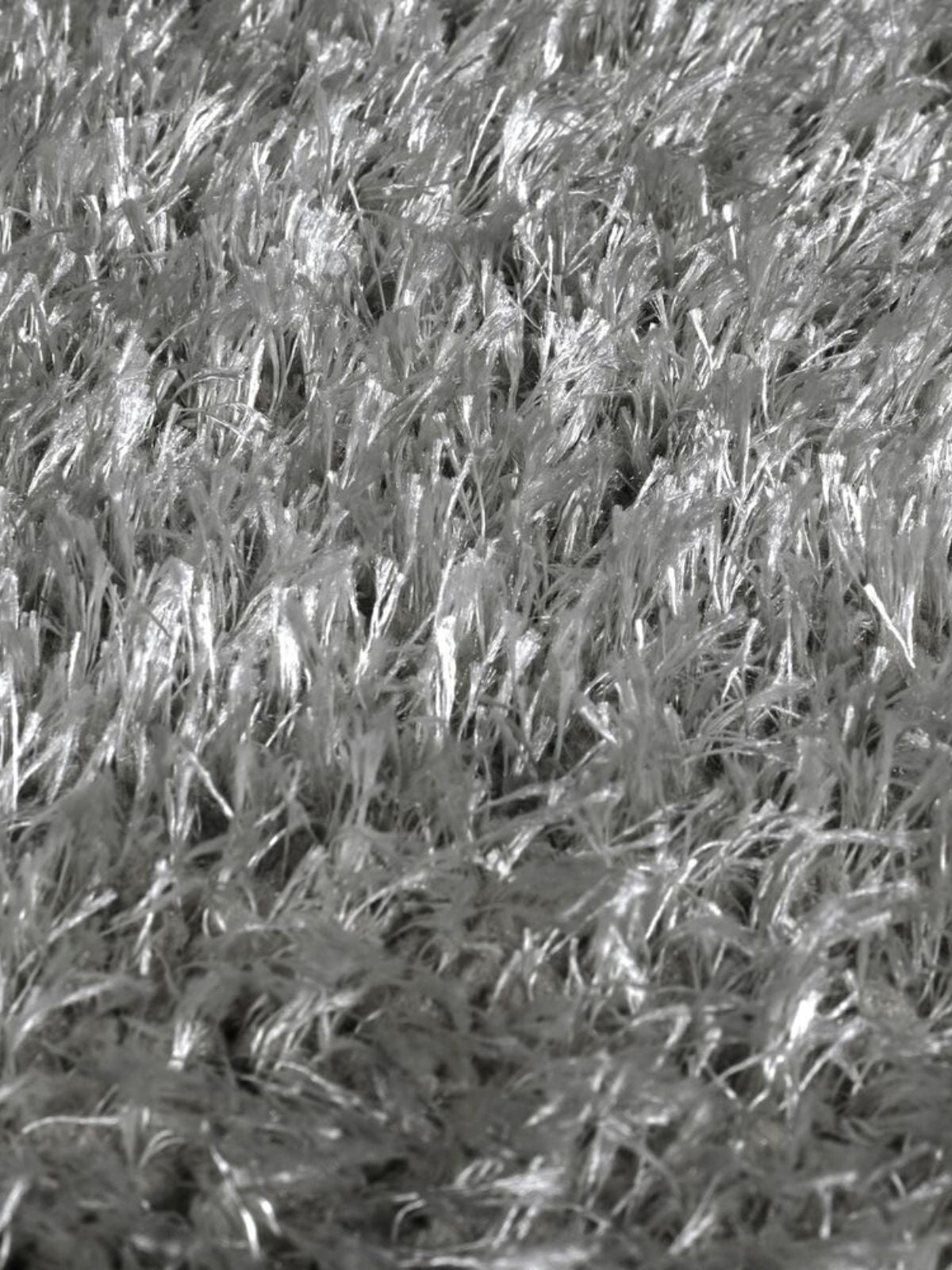 Tappeto shaggy Velvet in poliestere, colore grigio chiaro-3