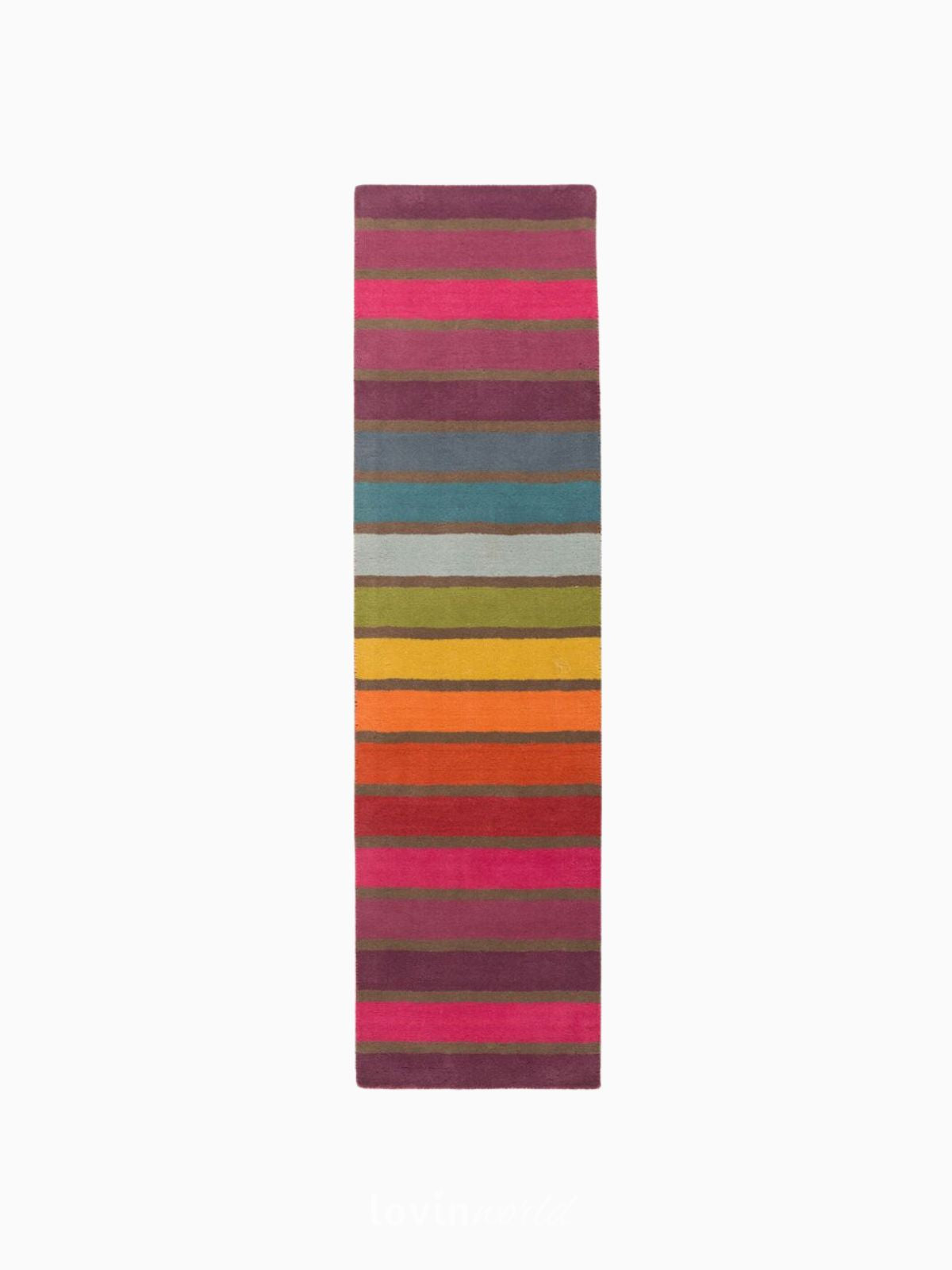 Runner di design Candy in lana, multicolore-1