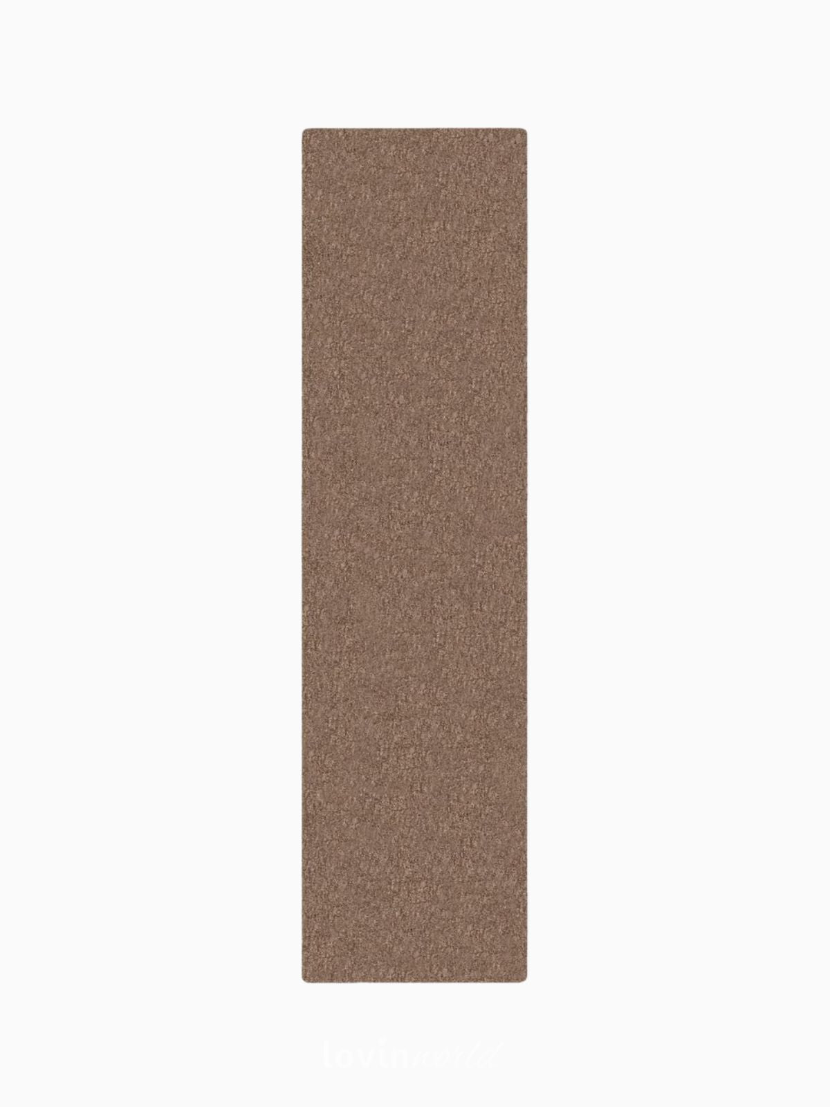 Runner shaggy Velvet in poliestere, colore tortora 60x230 cm.-1