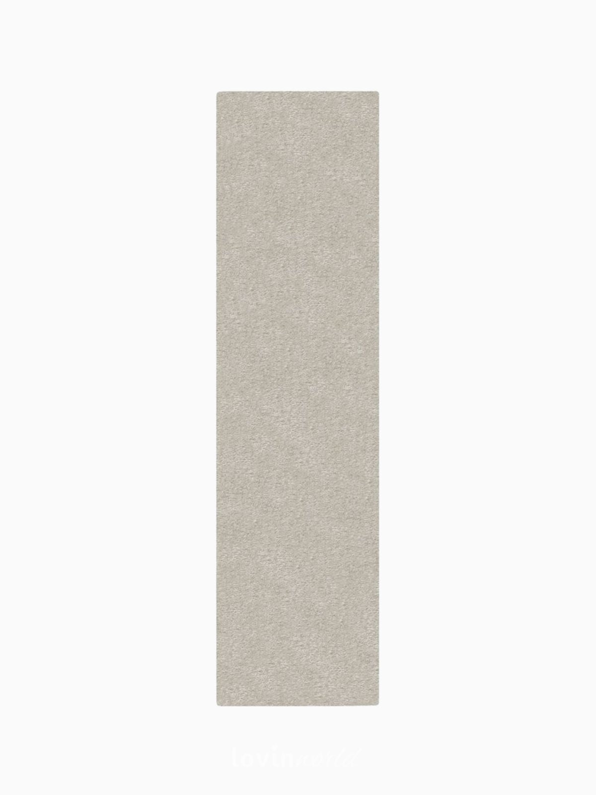 Runner shaggy Velvet in poliestere, colore avorio 60x230 cm.-1