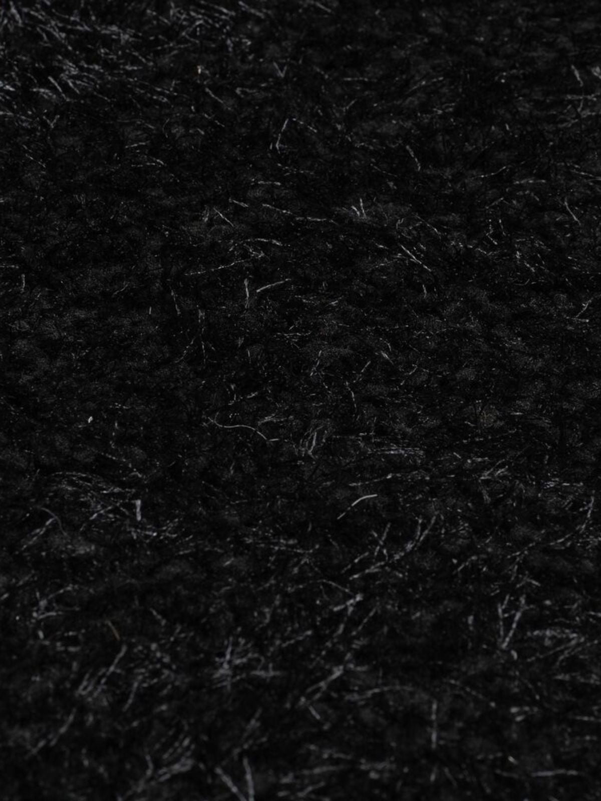 Tappeto shaggy Velvet in poliestere, colore nero-4