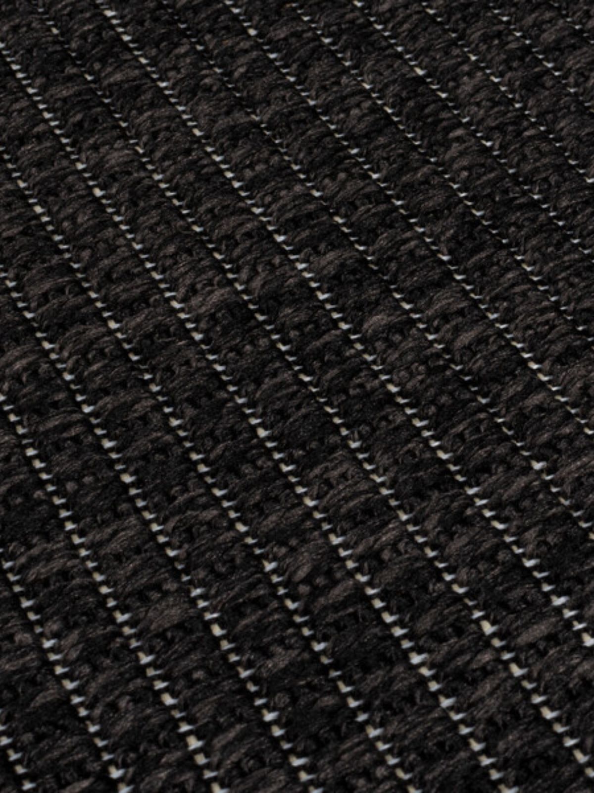 Tappeto di design Weave Outdoor in iuta, colore carbone-8