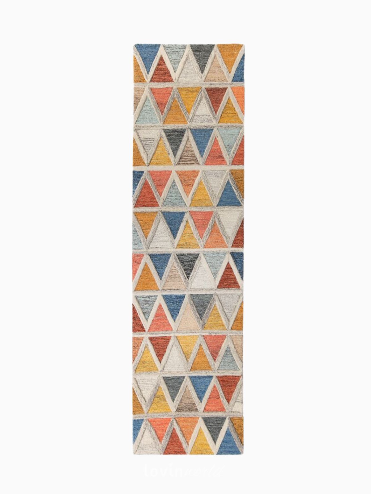 Runner vintage Moretz in lana, multicolore 60x230 cm.-1