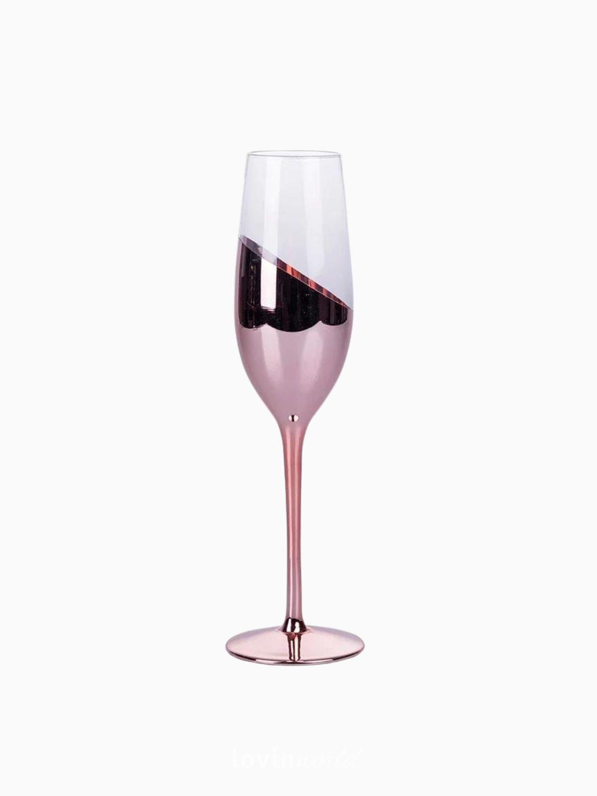 Set 6 Flûte champange Chic metallic finish, in colore rose gold 28 cl-1