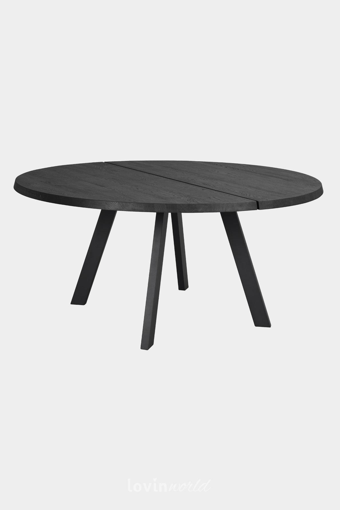 Tavolo da pranzo Fred, in colore nero, 160 x 160-LovinWorld