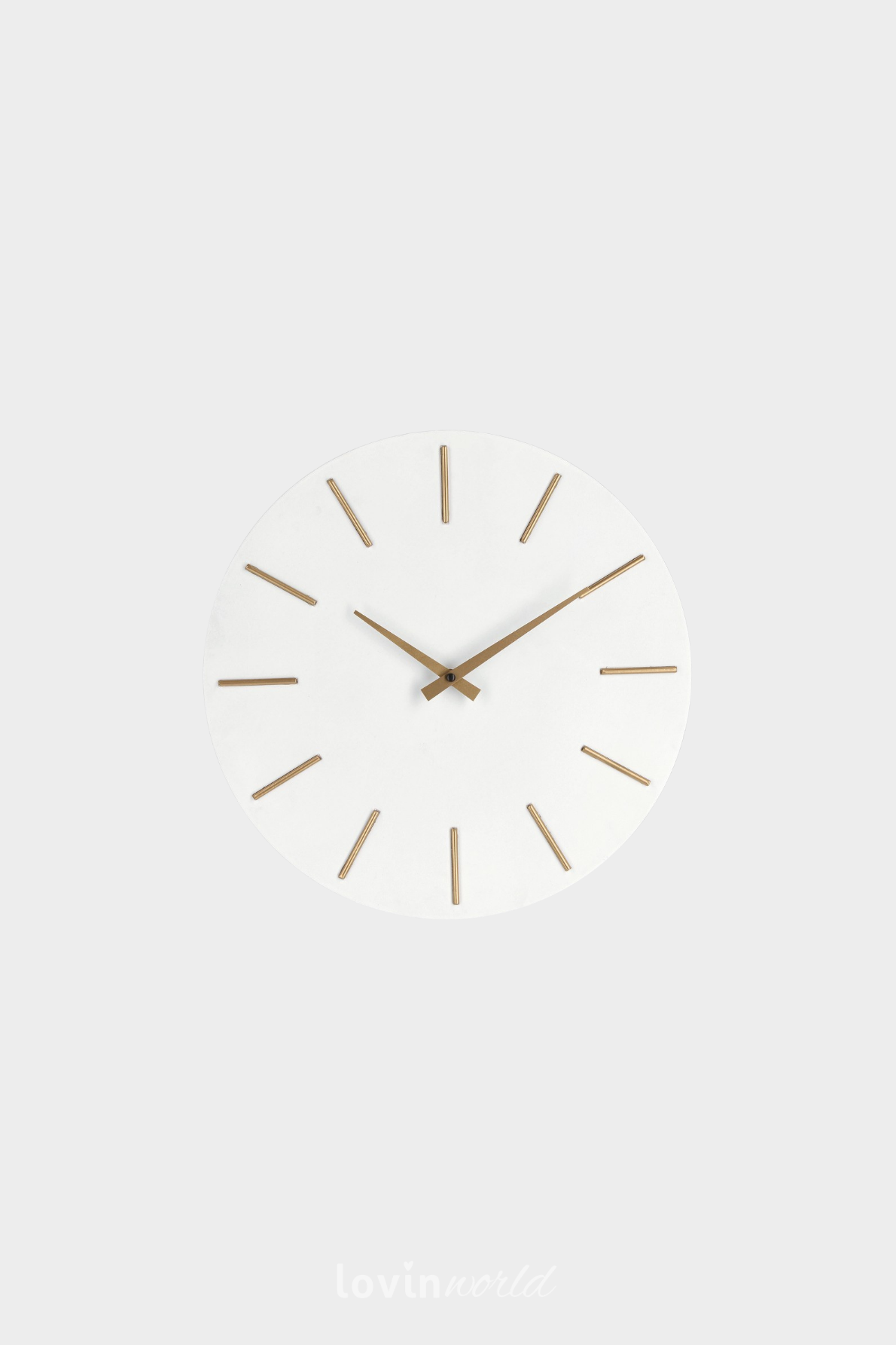 Orologio da parete Timeline in colore bianco 40x40 cm.-1