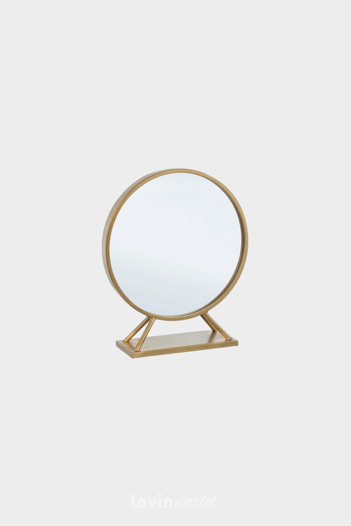 Specchio Marylin con stand in colore oro-1