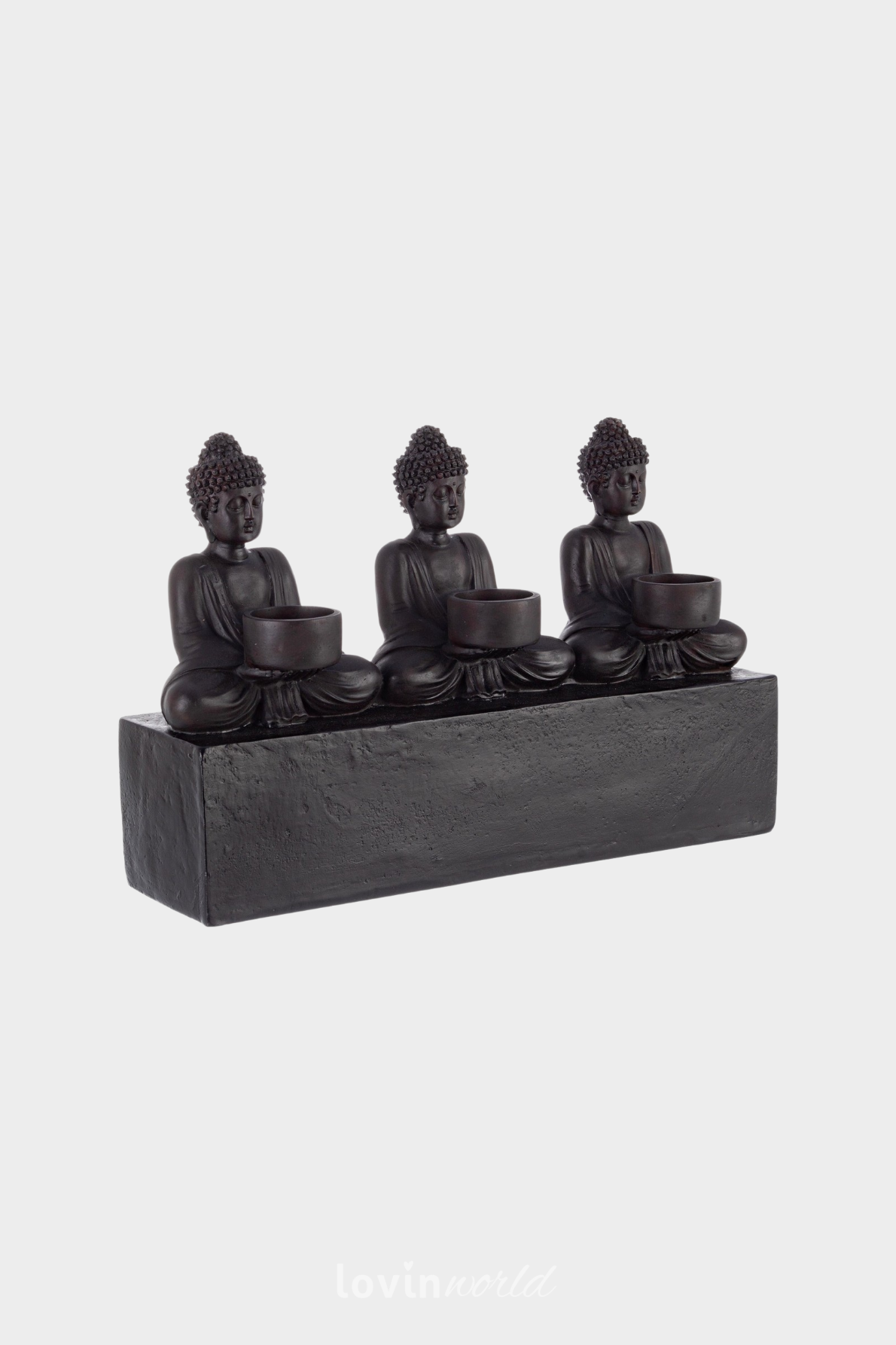 Decorazione con 3 Buddha seduti 40x25 cm.-1