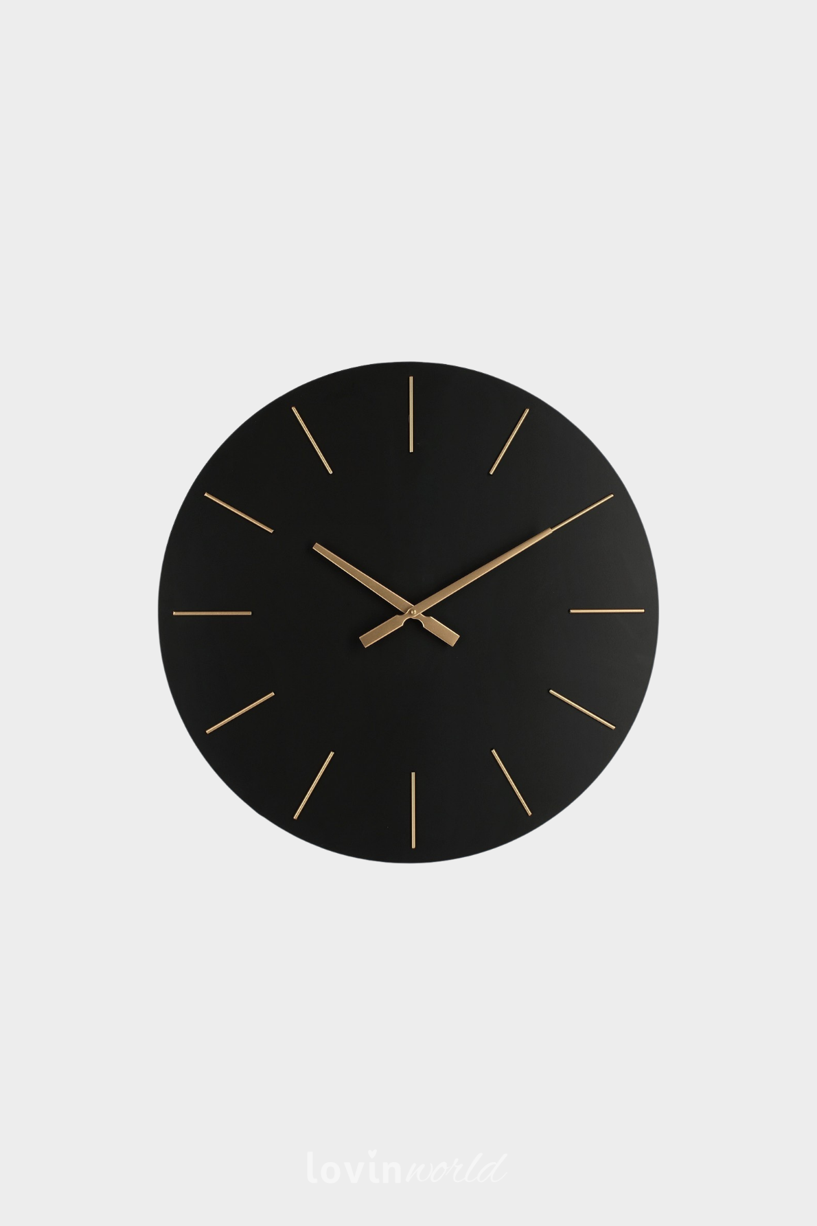 Orologio da parete Timeline in colore nero 60x60 cm.-1