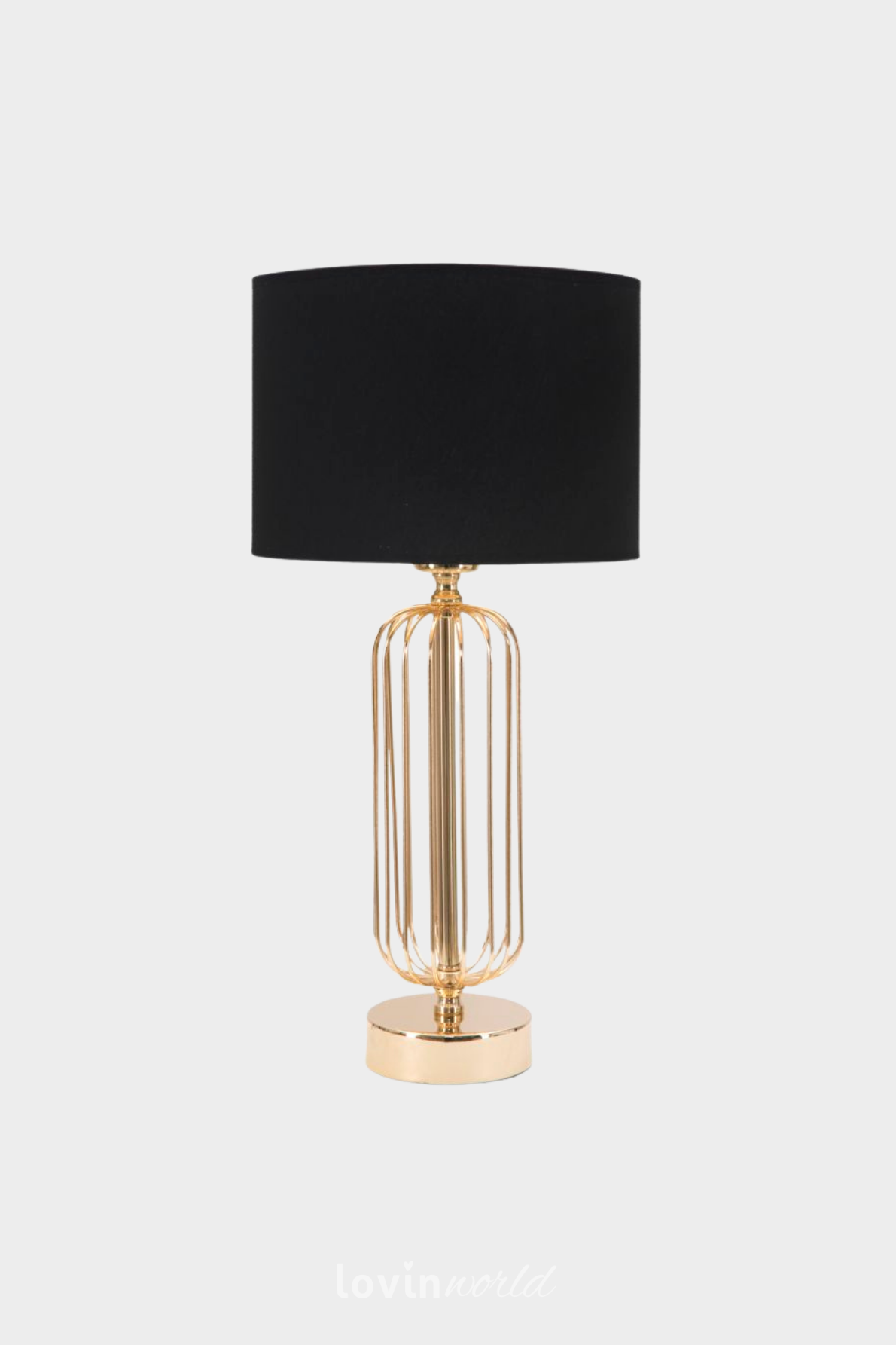 Lampada da tavolo Glam Towy, in colore oro/nero-1