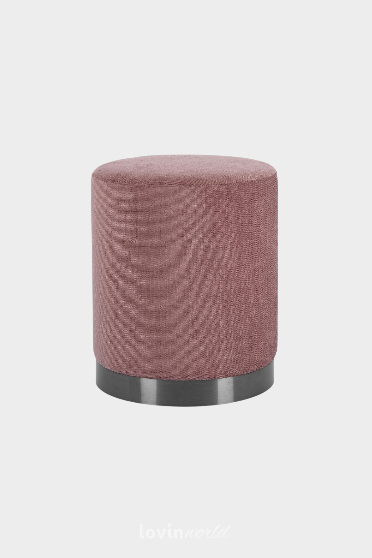 Pouf contenitore Worry, in colore rosa 35x60 cm.