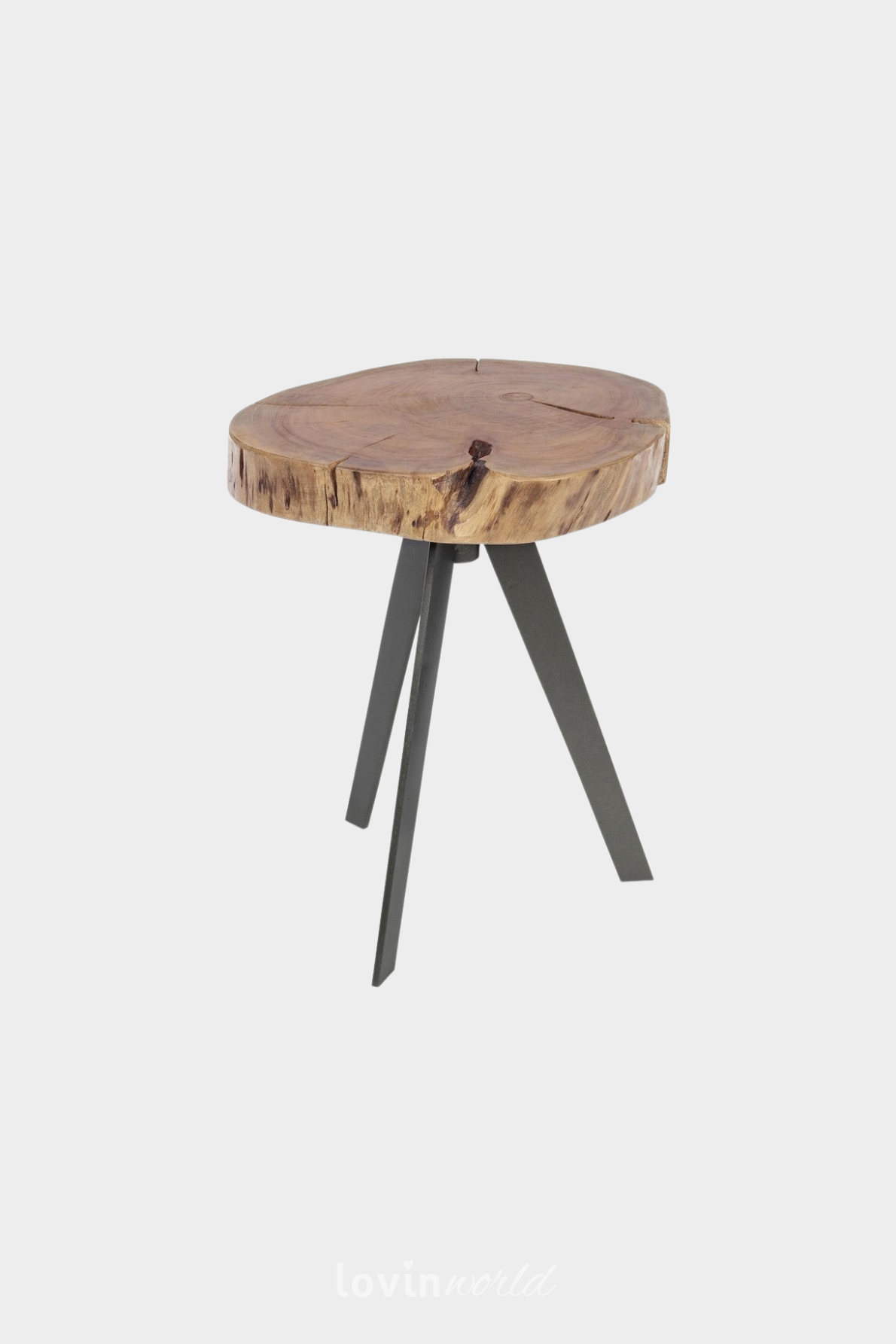 Tavolino Aron con piano in legno e gambe in acciaio-1