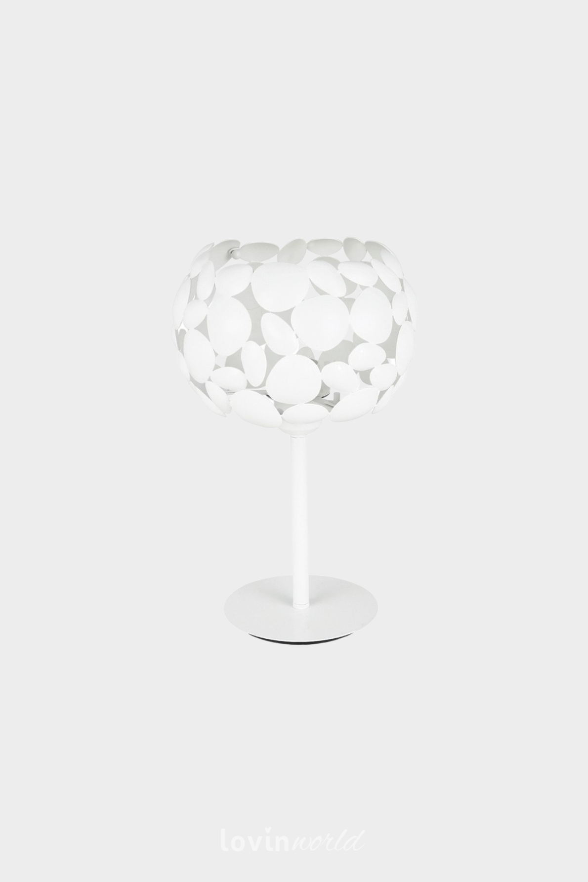 Lampada da tavolo Dioniso in metallo bianco-1