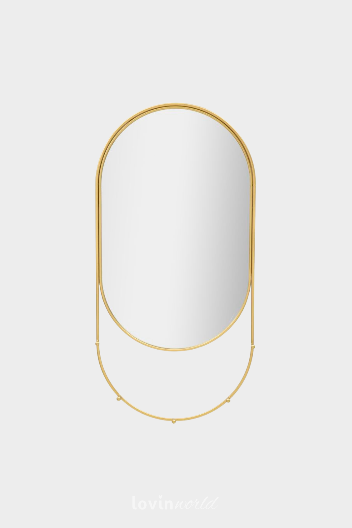 Specchio da muro/Appendi abiti, in colore oro-1