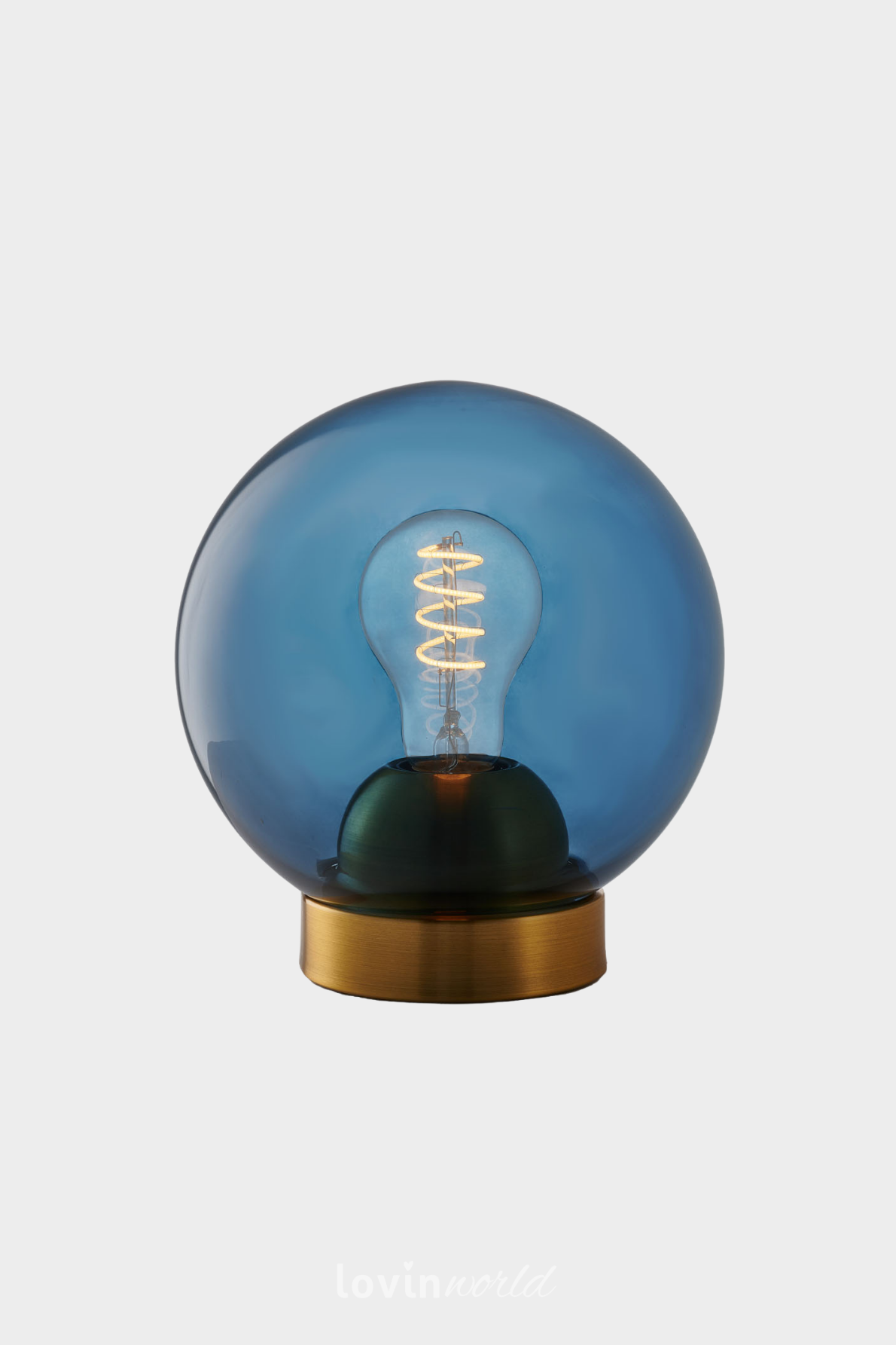 Lampada da tavolo Bubbles in colore blu-1