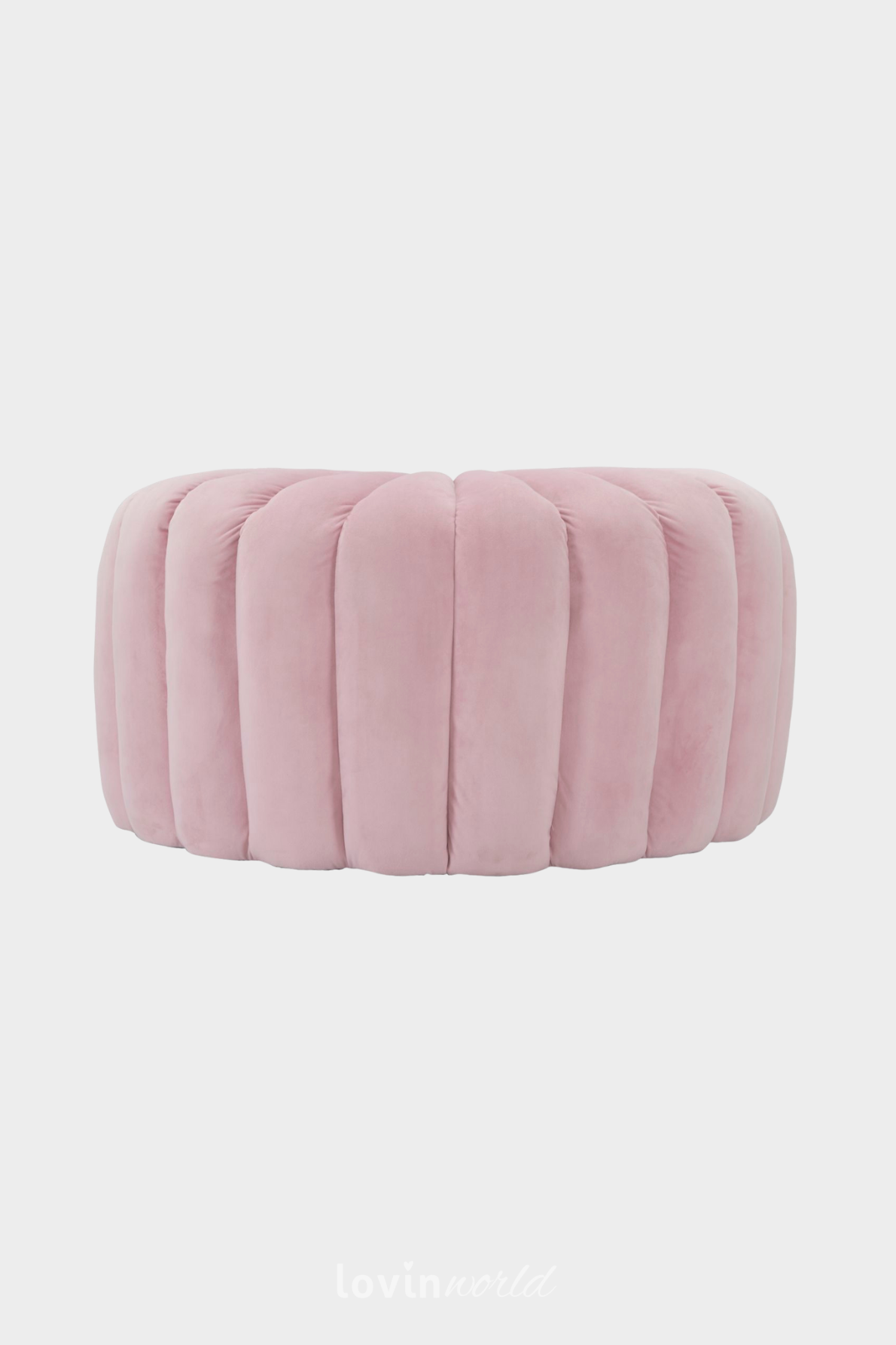Pouff Shell, in colore rosa-1