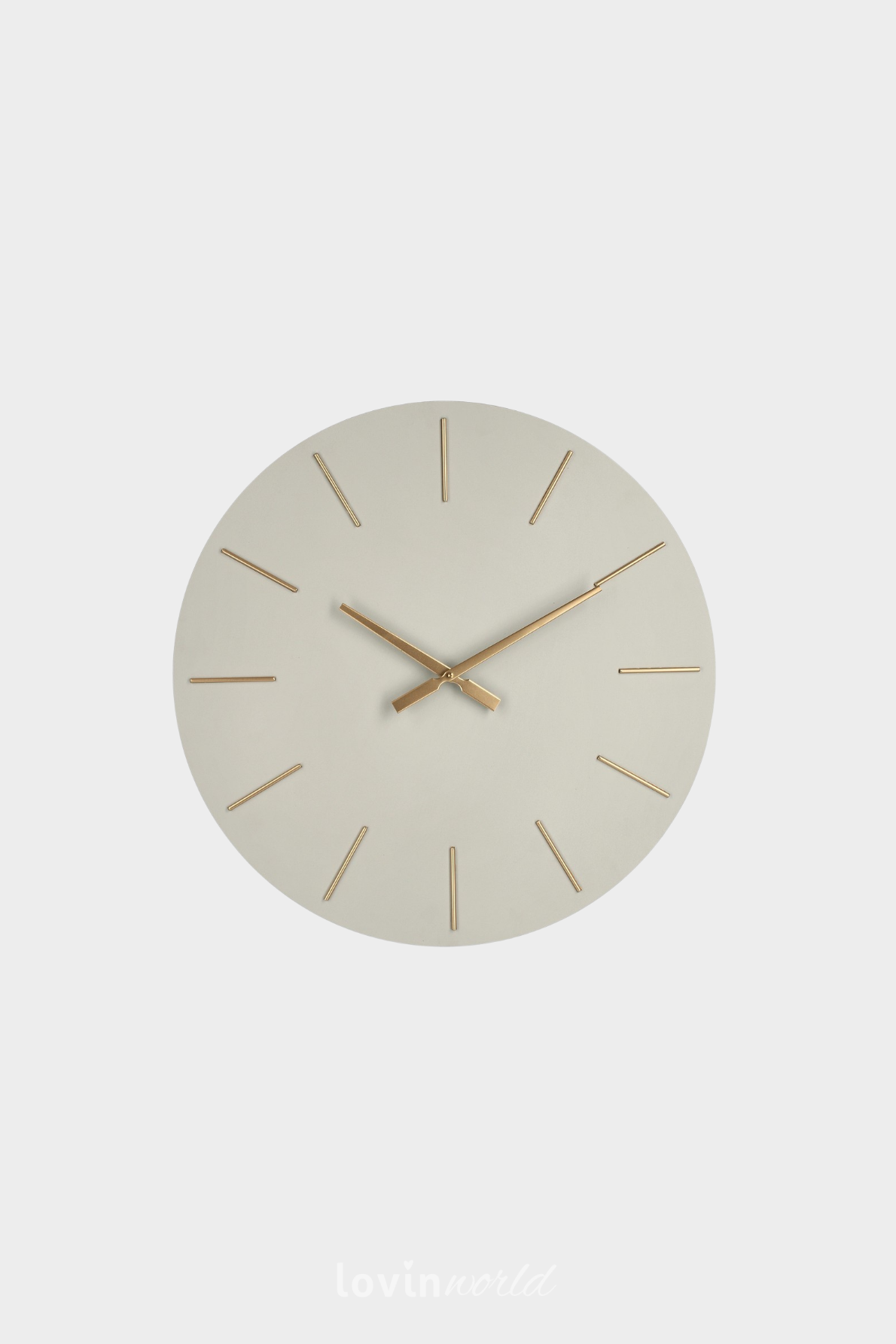 Orologio da parete Timeline in colore tortora 60x60 cm.-1