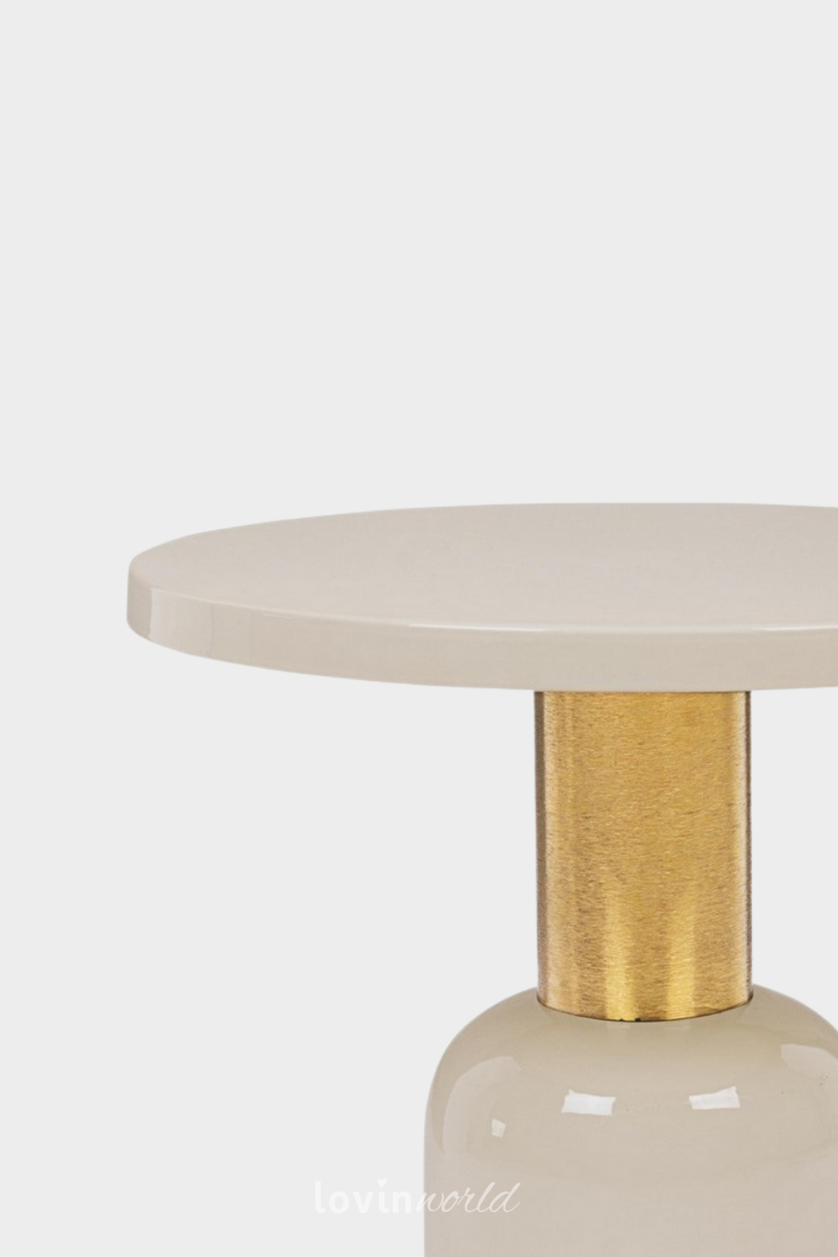 Tavolino Nalima in colore crema-3