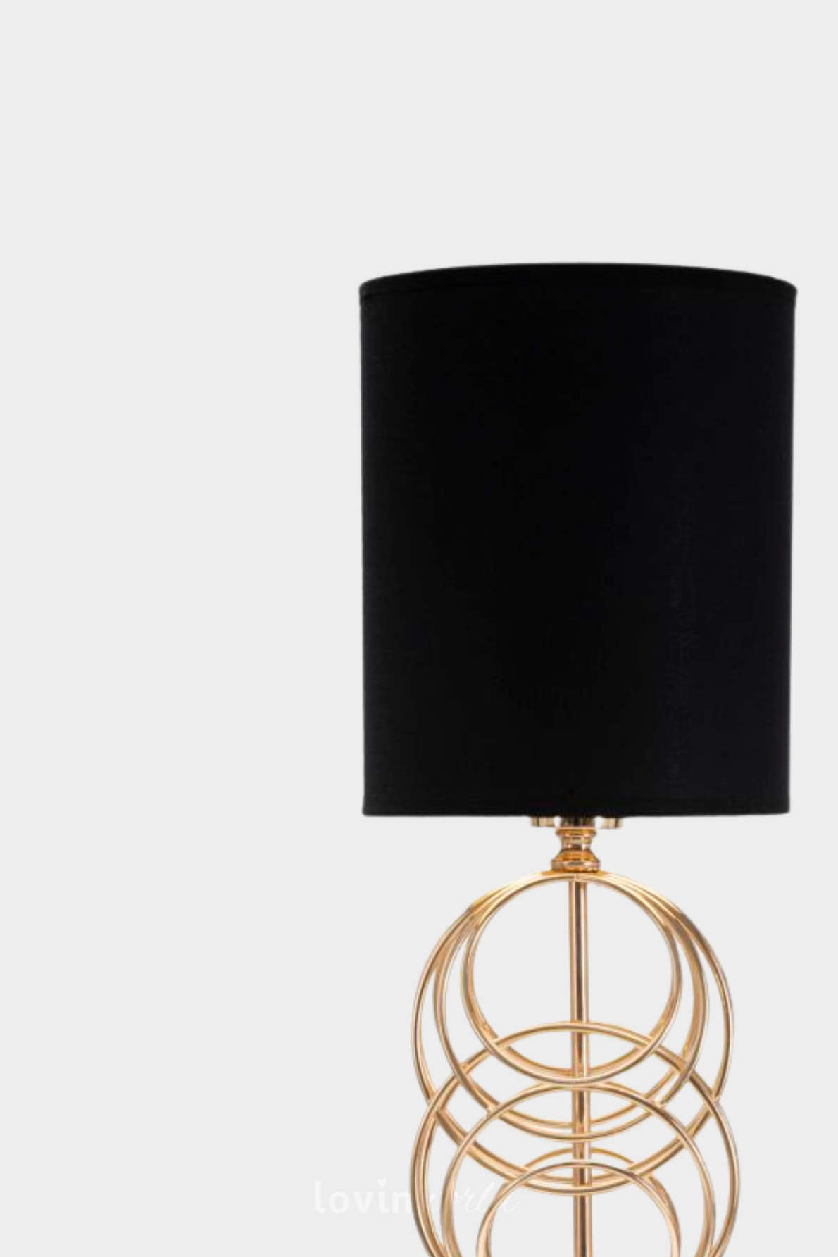 Lampada da tavolo Circly, in colore oro/nero-3