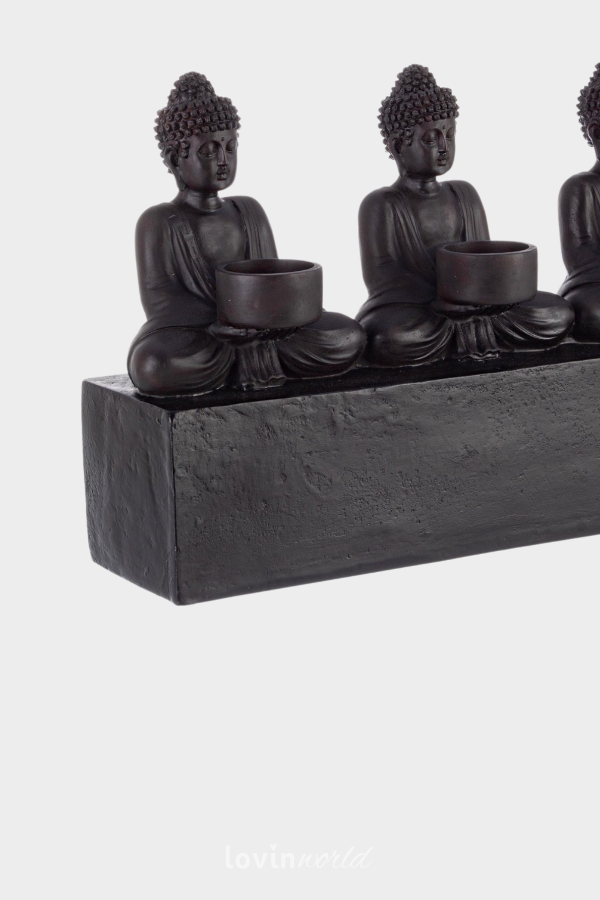 Decorazione con 3 Buddha seduti 40x25 cm.-3