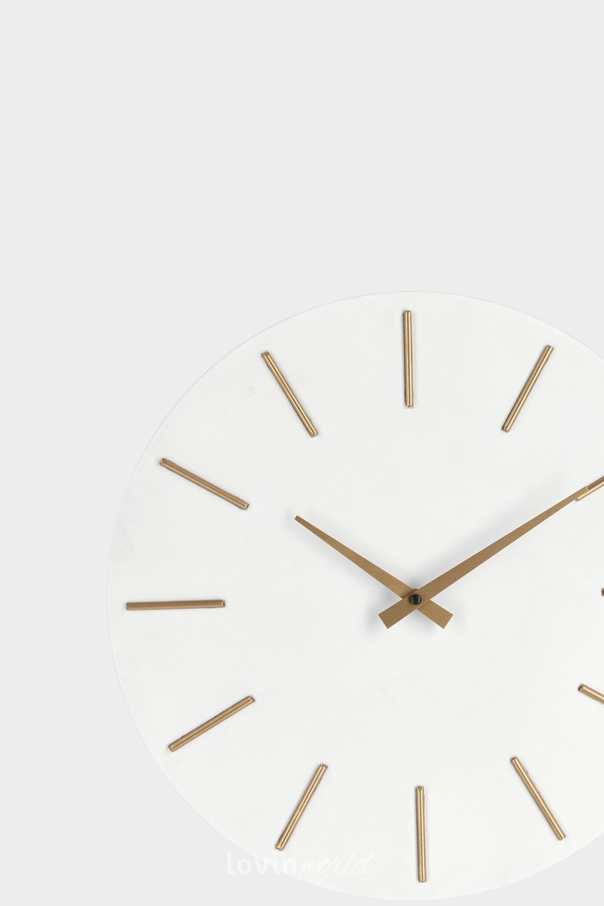 Orologio da parete Timeline in colore bianco 40x40 cm.-2