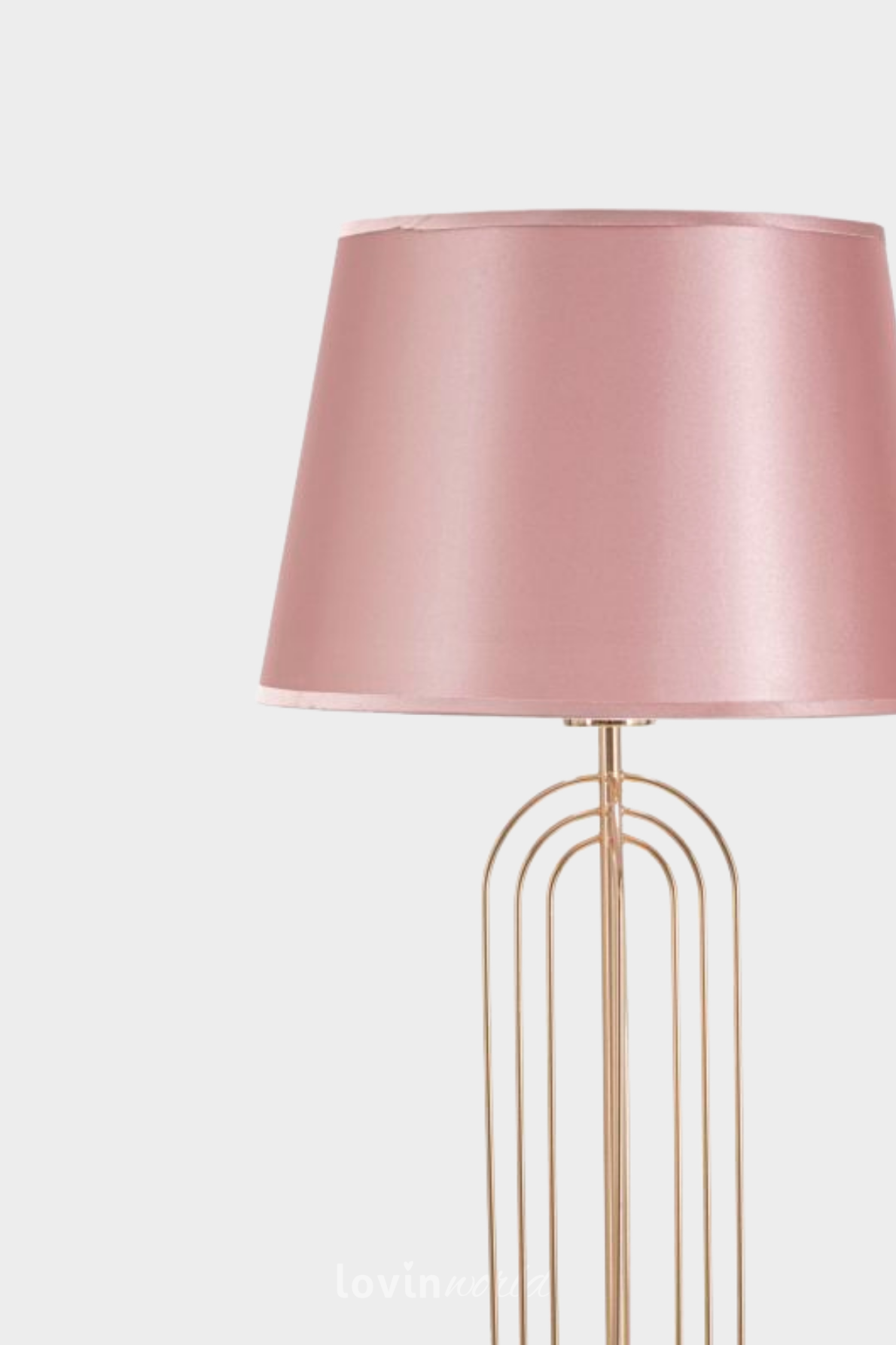 Lampada da tavolo Krista, in colore rosa/oro-3