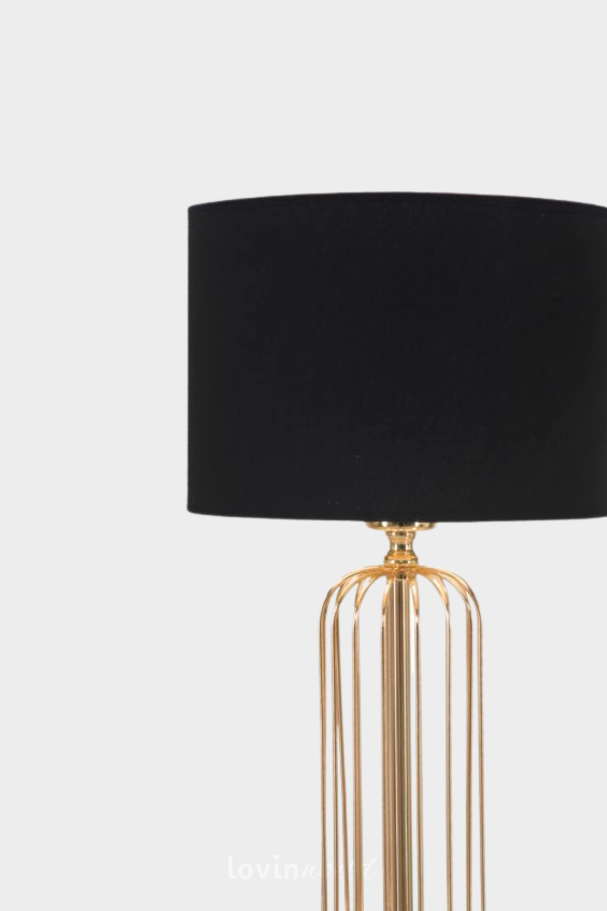 Lampada da tavolo Glam Towy, in colore oro/nero-3