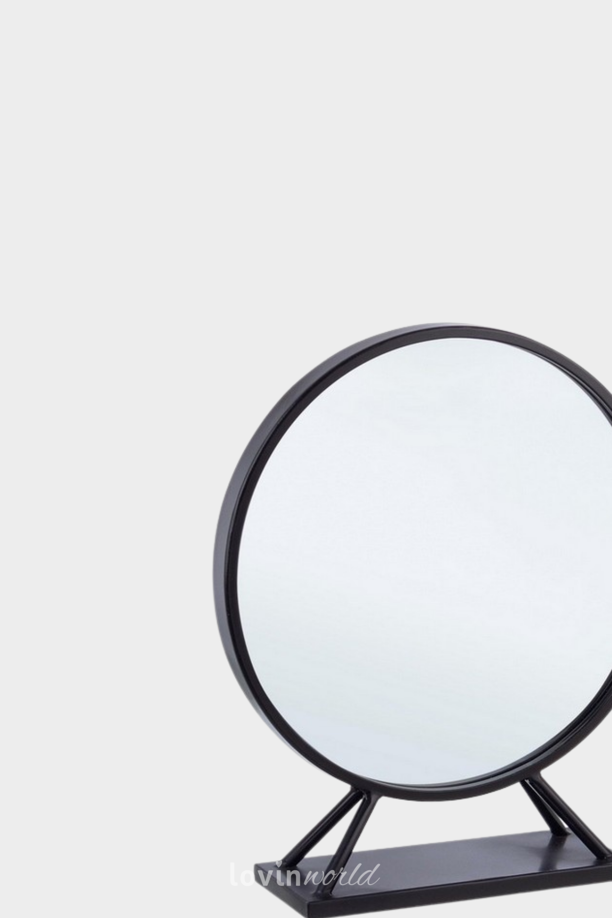 Specchio Marylin con stand in colore nero-2