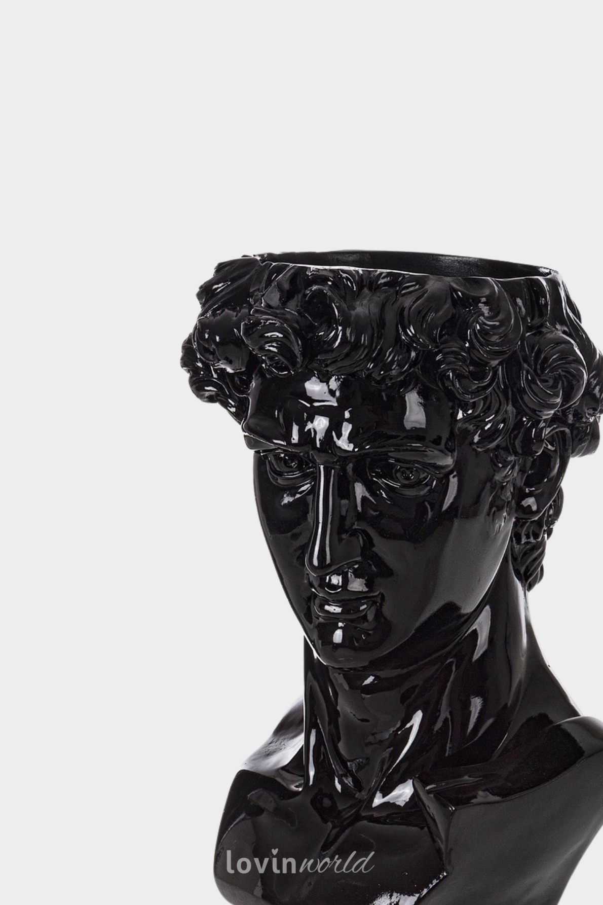 Busto decorativo Olympus in colore nero 40 cm.-2
