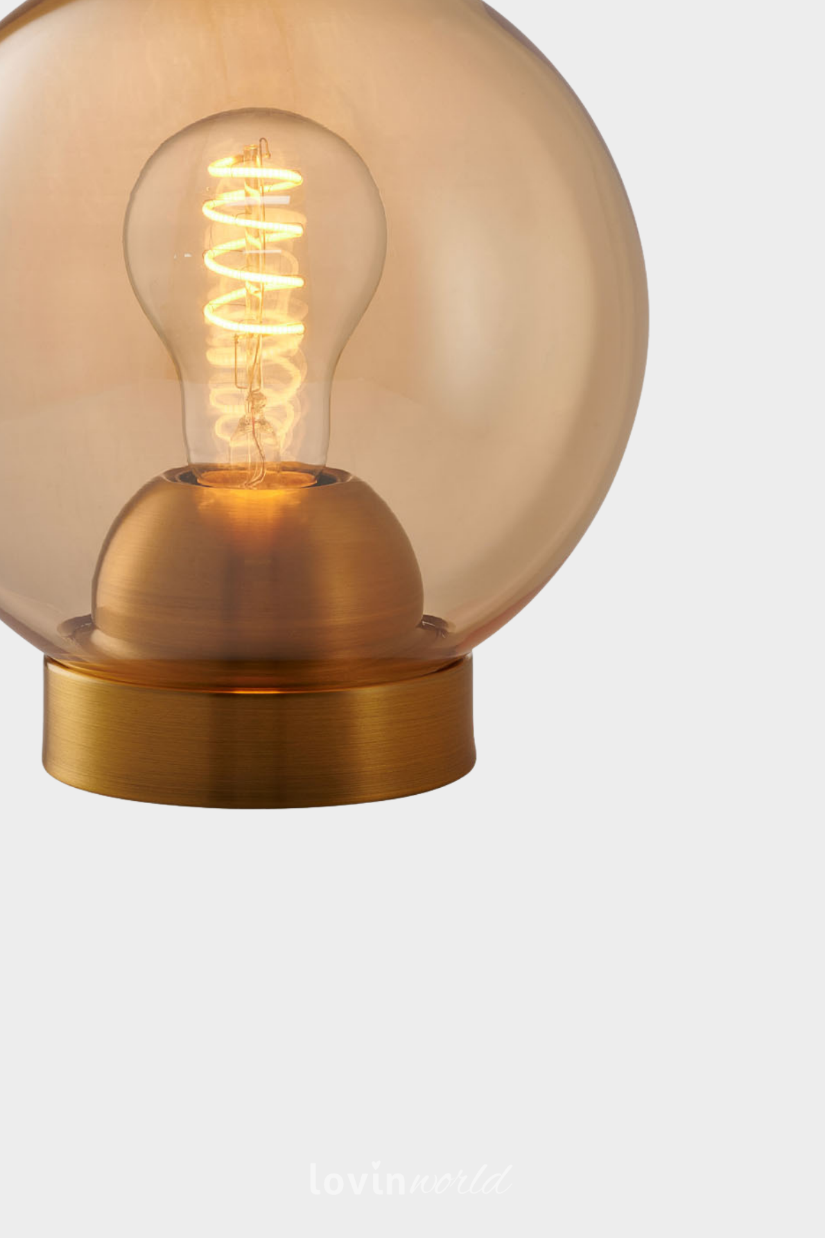 Lampada da tavolo Bubbles in colore ambra-3