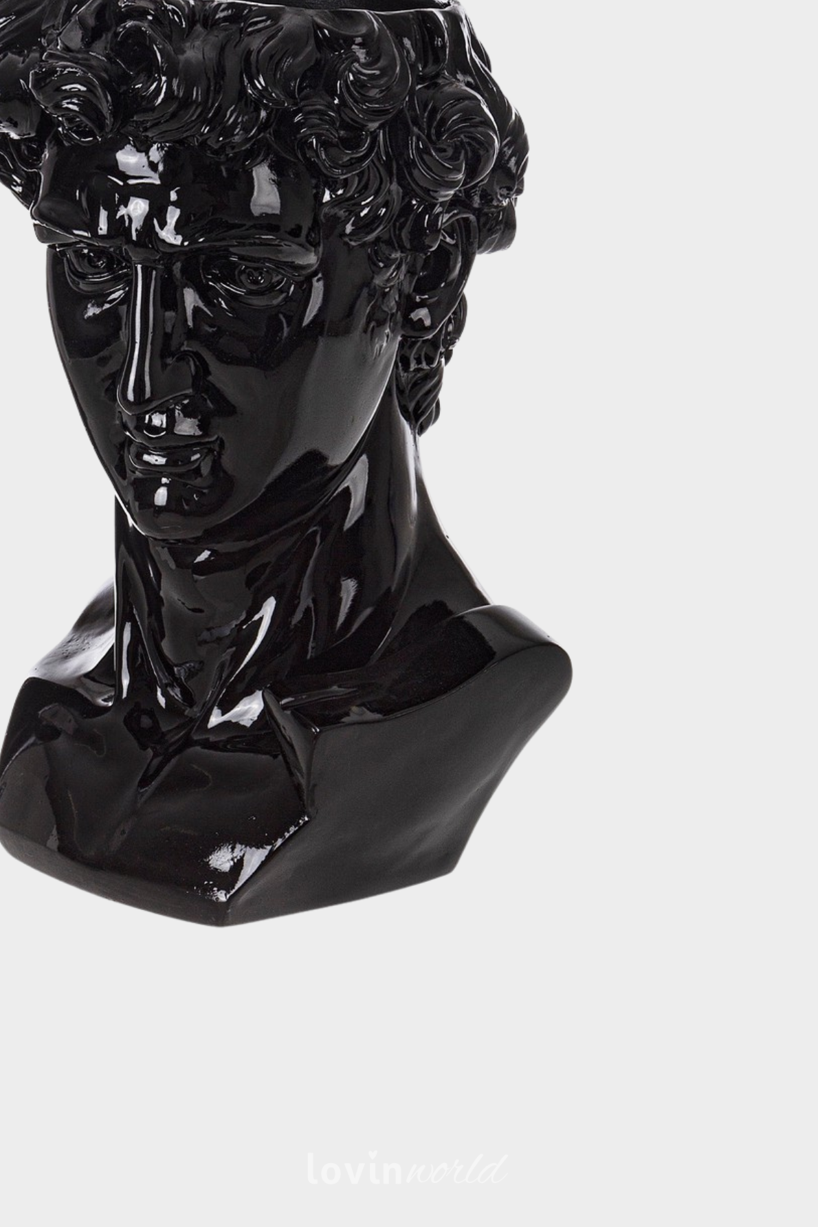 Busto decorativo Olympus in colore nero 40 cm.-3