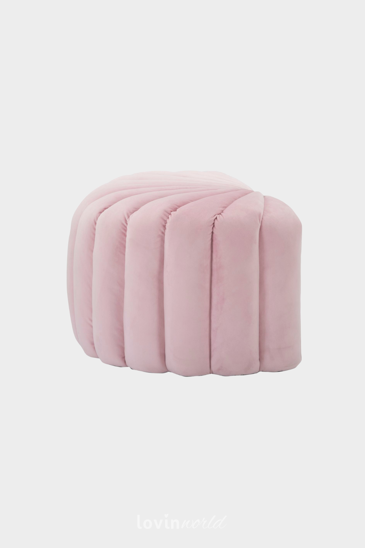 Pouff Shell, in colore rosa-3