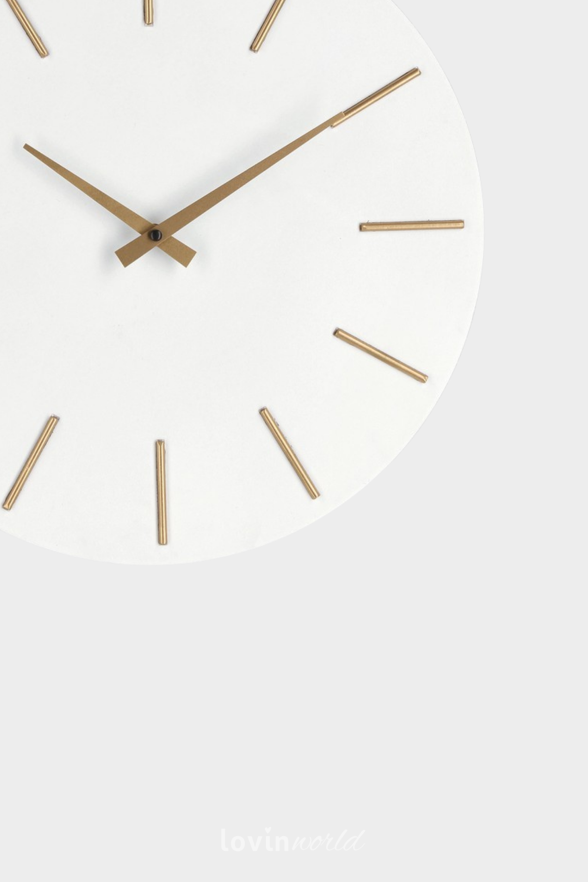 Orologio da parete Timeline in colore bianco 40x40 cm.-3