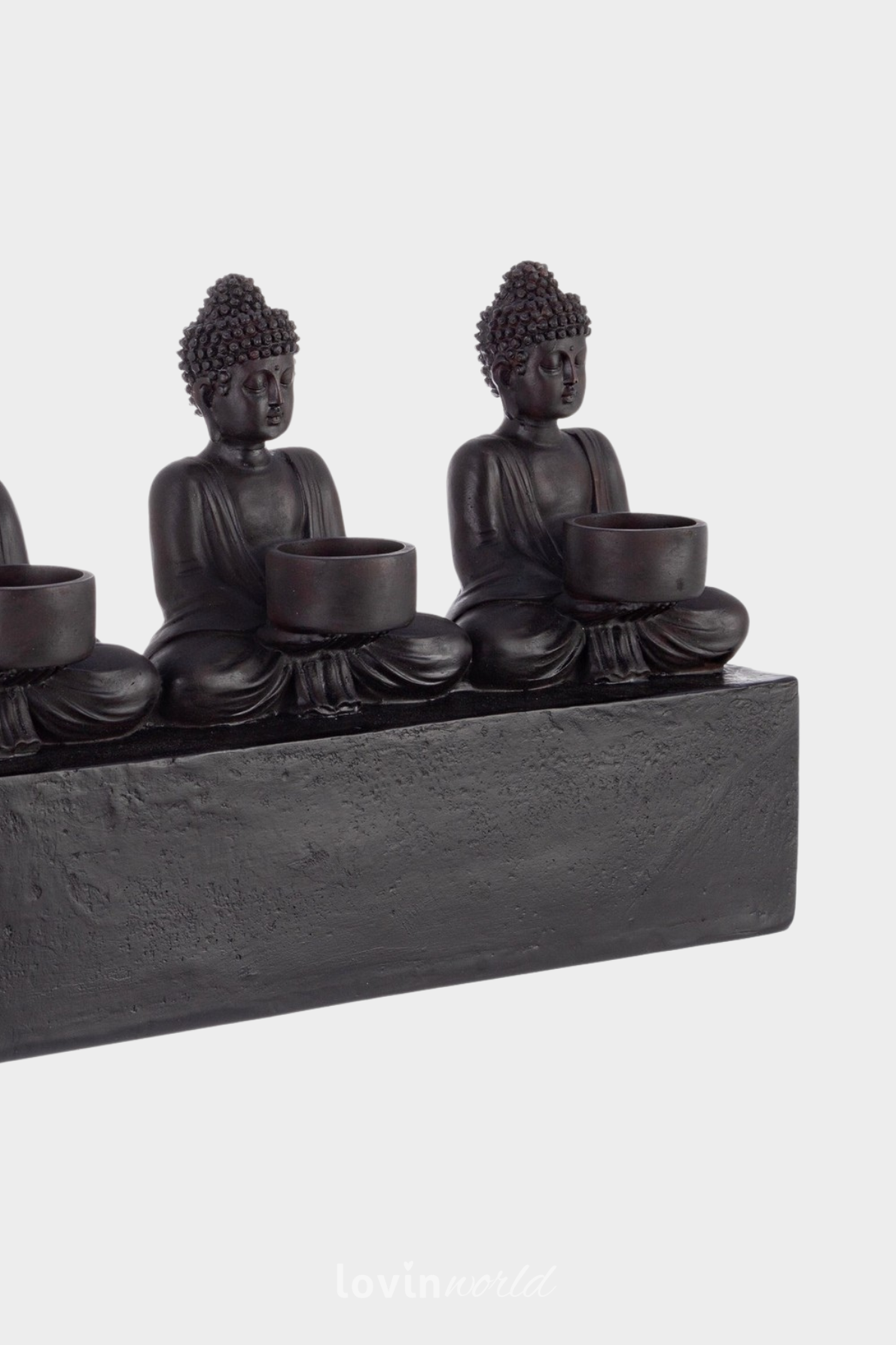 Decorazione con 3 Buddha seduti 40x25 cm.-2