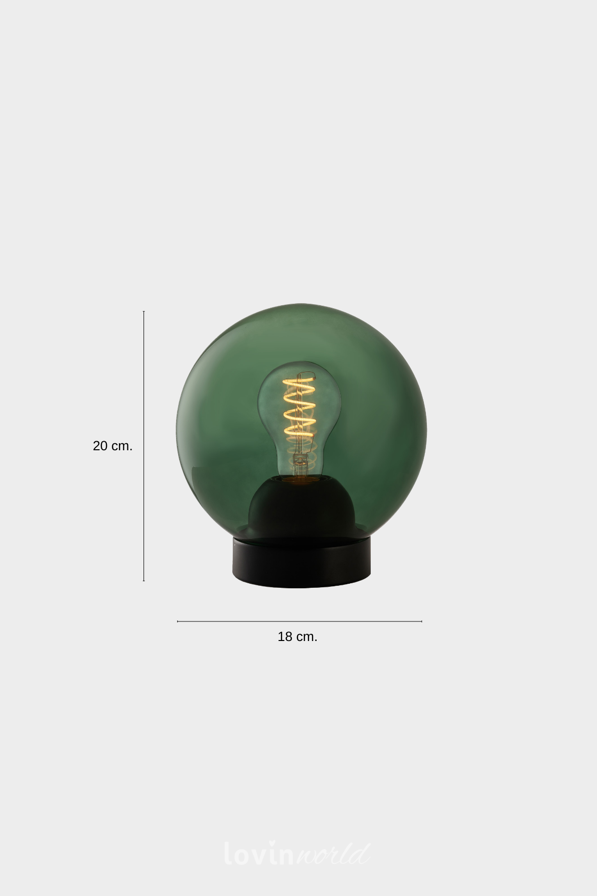  Lampada da tavolo Bubbles in colore verde-4